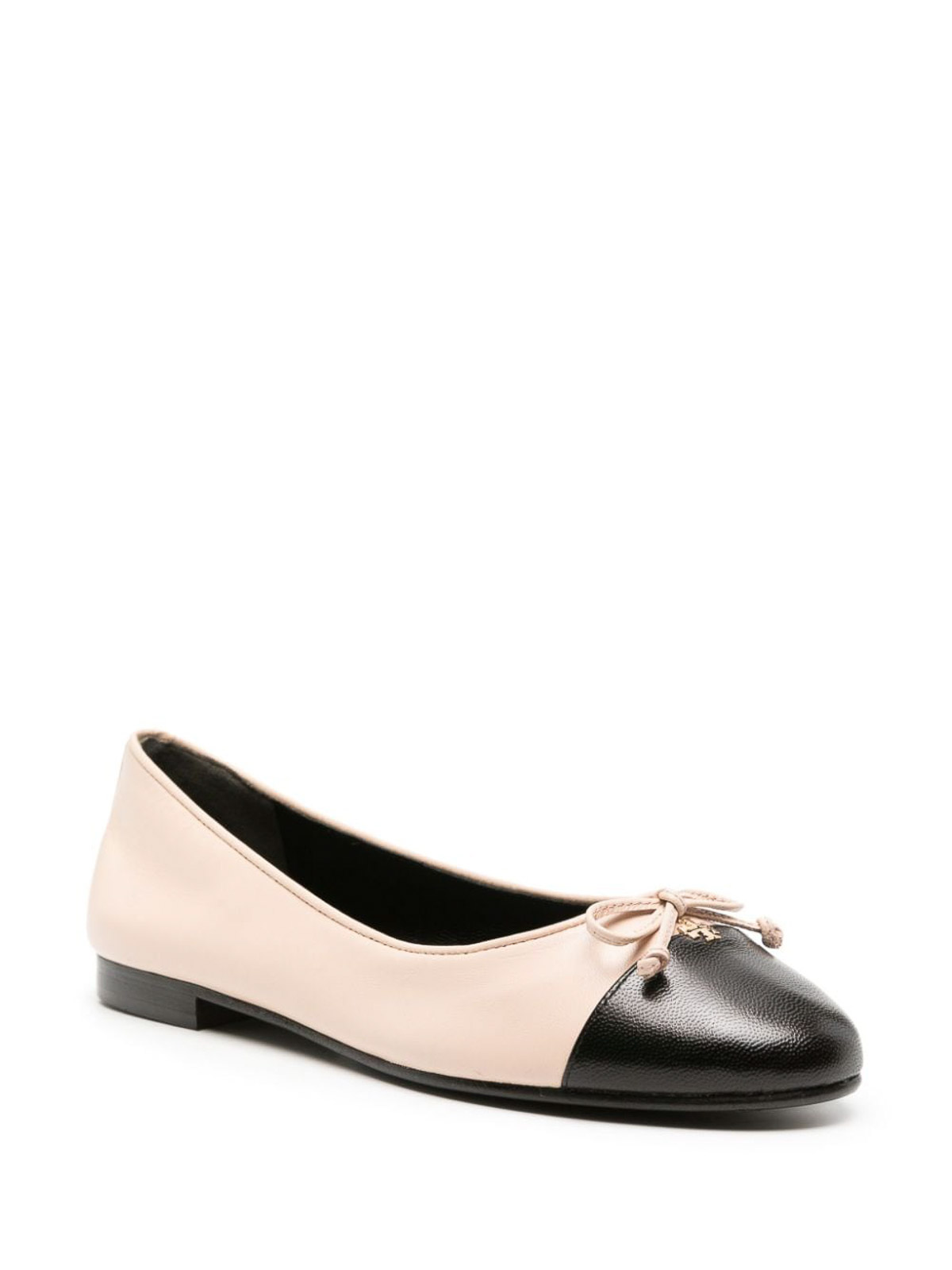 Shop Tory Burch Cap-toe Leather Ballet Flats In Light Pink