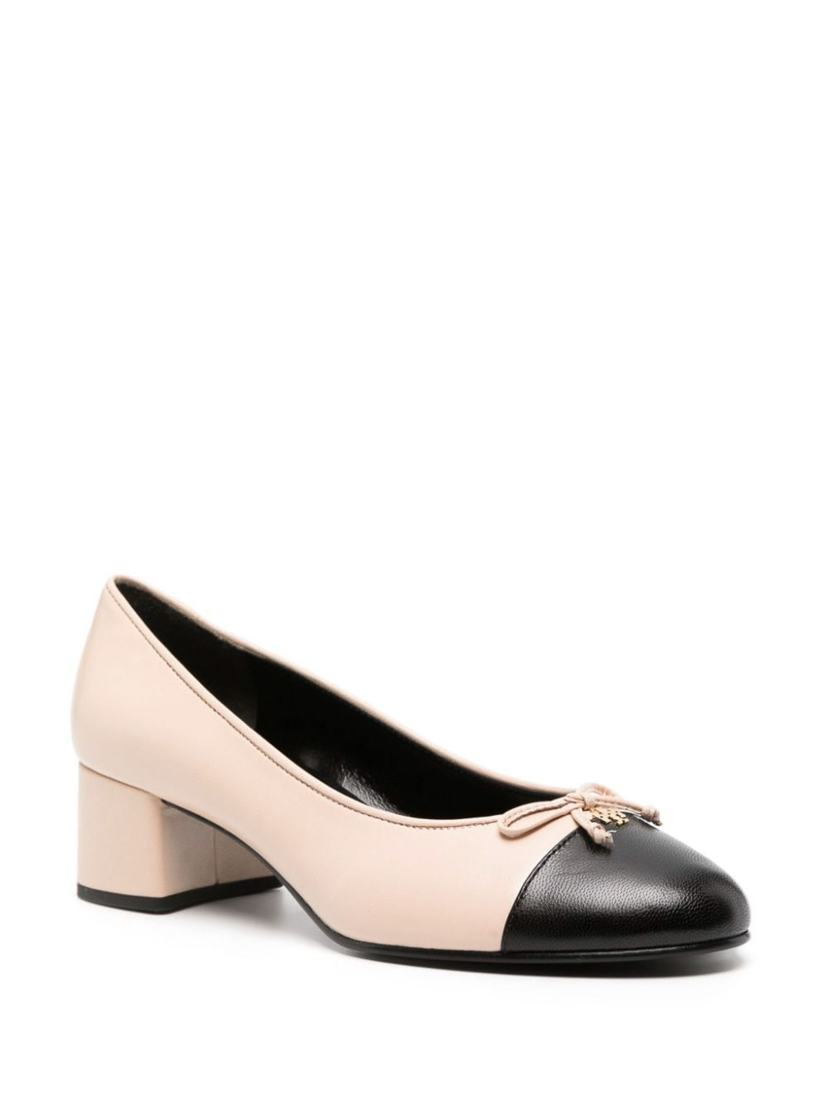 Shop Tory Burch Cap-toe Leather Pumps In Light Pink