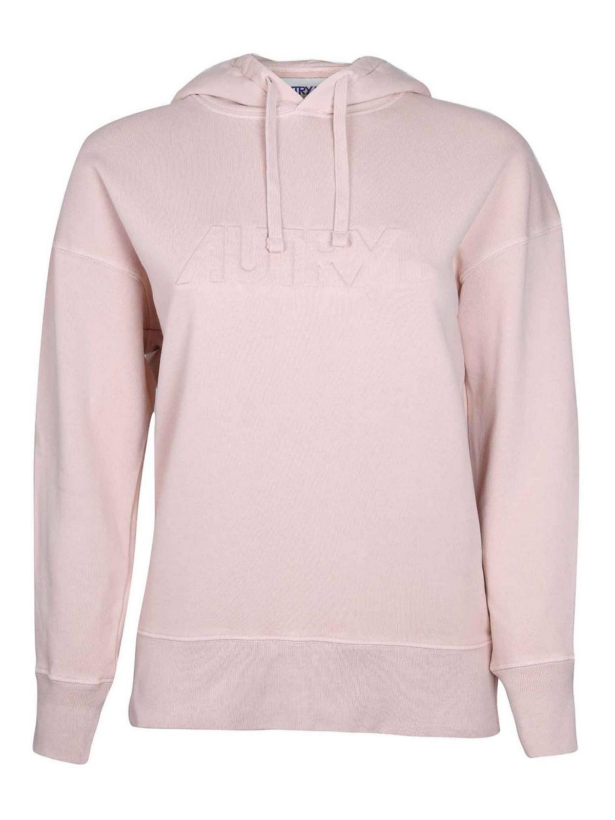 Shop Autry Cotton Sweatshirt With Embossed Logo In Pink