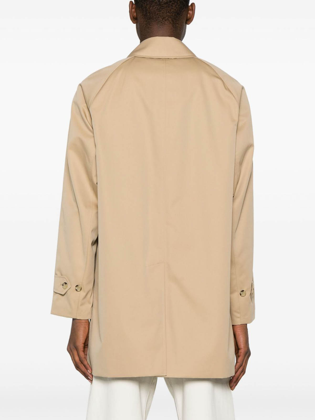 Shop Burberry M Rw S Breasted Honey Trench In Beige
