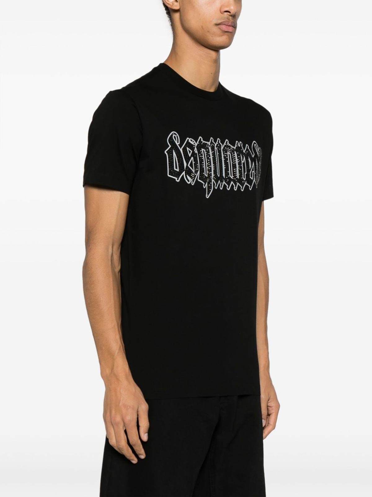 Shop Dsquared2 Cool Fit Cotton T-shirt In Black