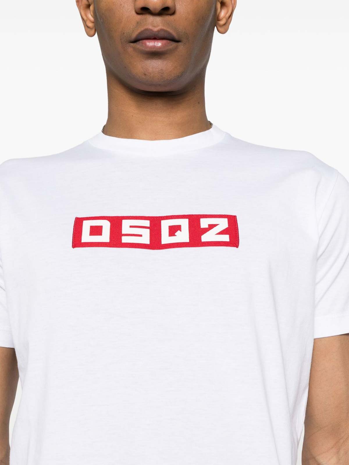 Shop Dsquared2 Dsq2 Logo-appliqu T-shirt In White