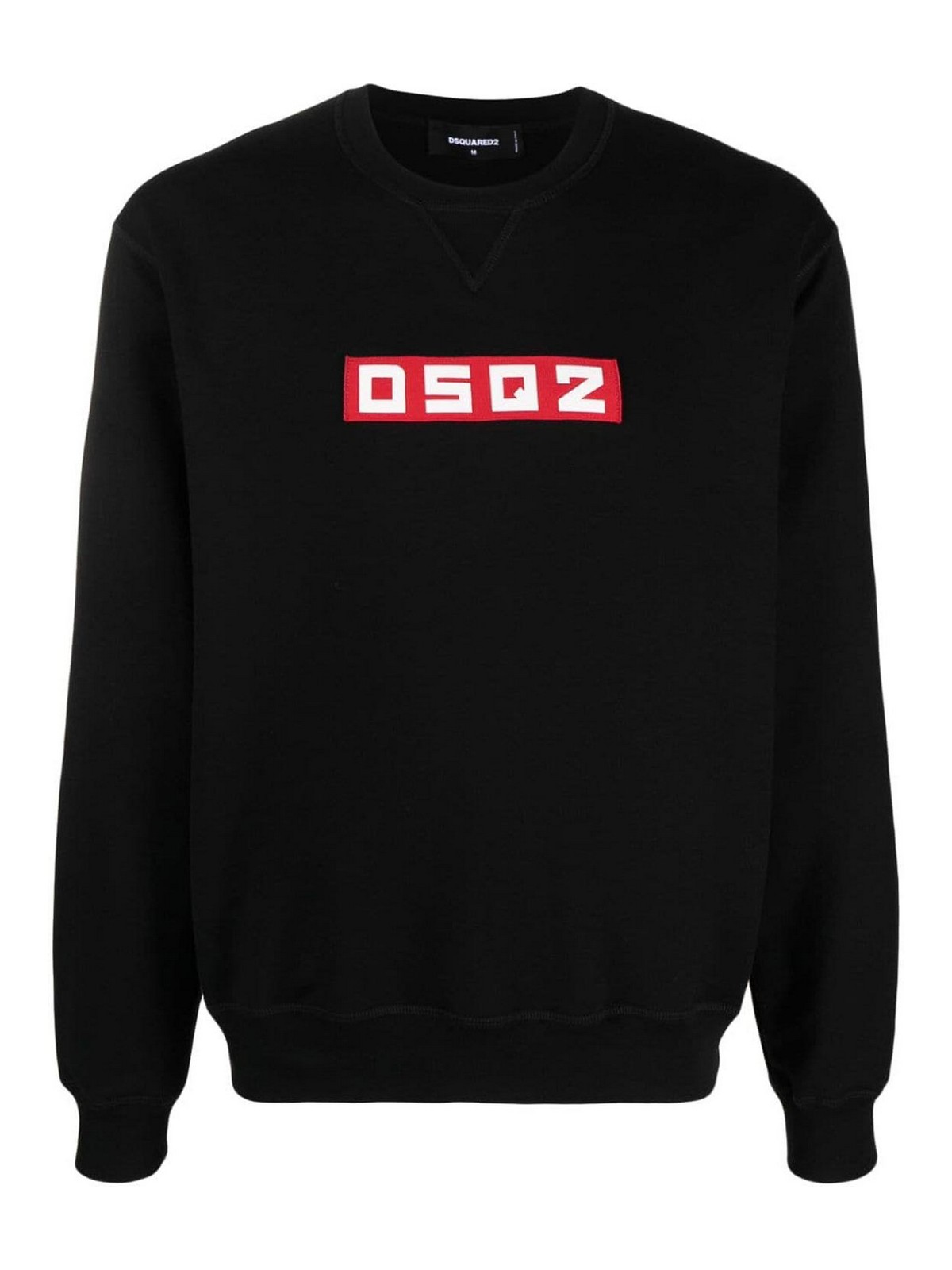 Shop Dsquared2 Logo-patch Cotton Sweatshirt In Black