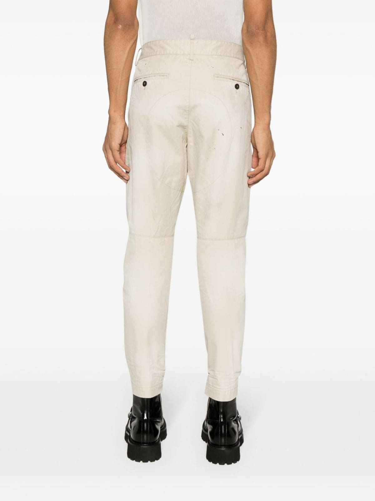 Shop Dsquared2 Sexy Cotton Chino Trousers In Beige