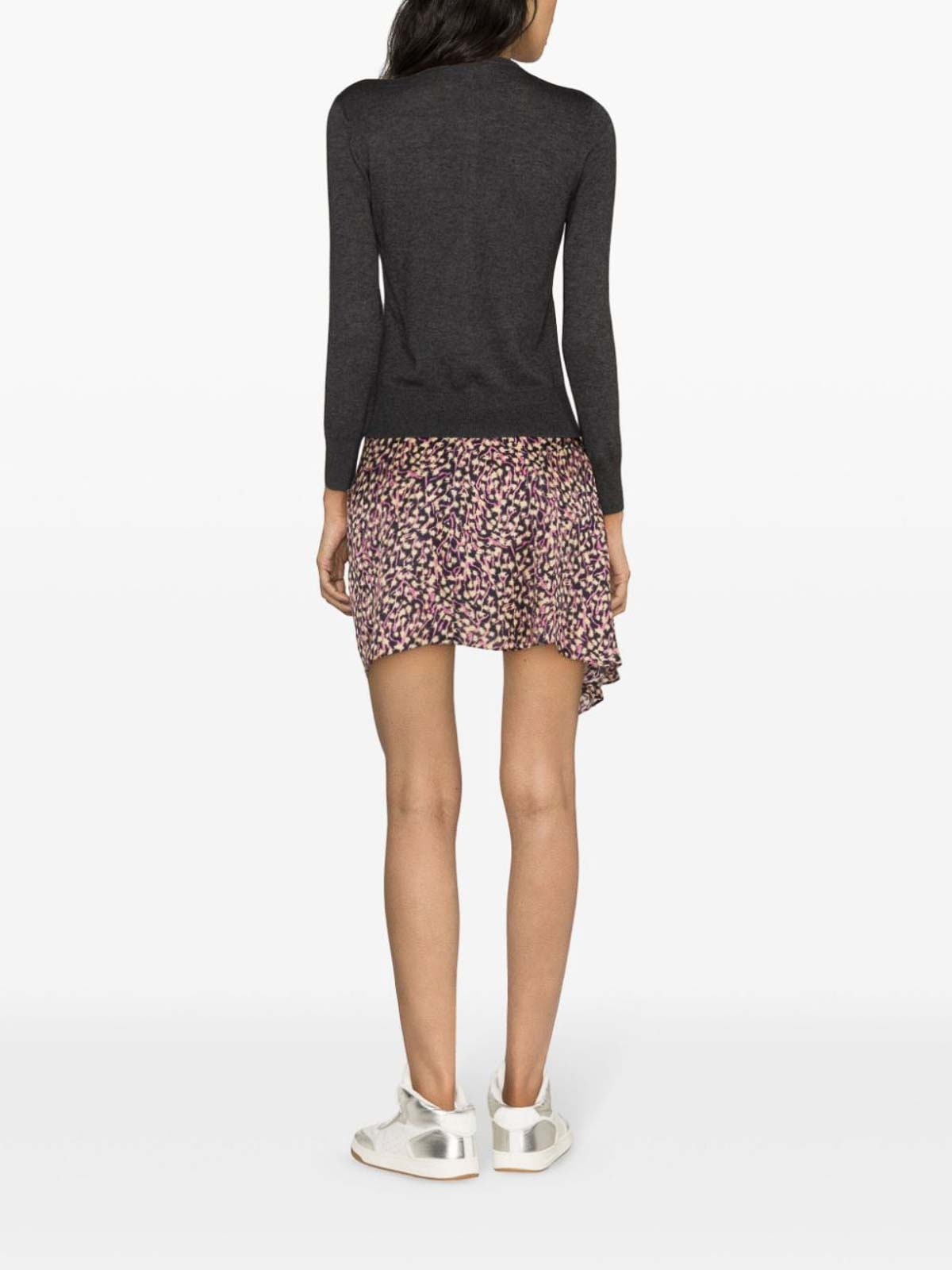 Shop Isabel Marant Selena Asymmetric Draped Skirt In Multicolour