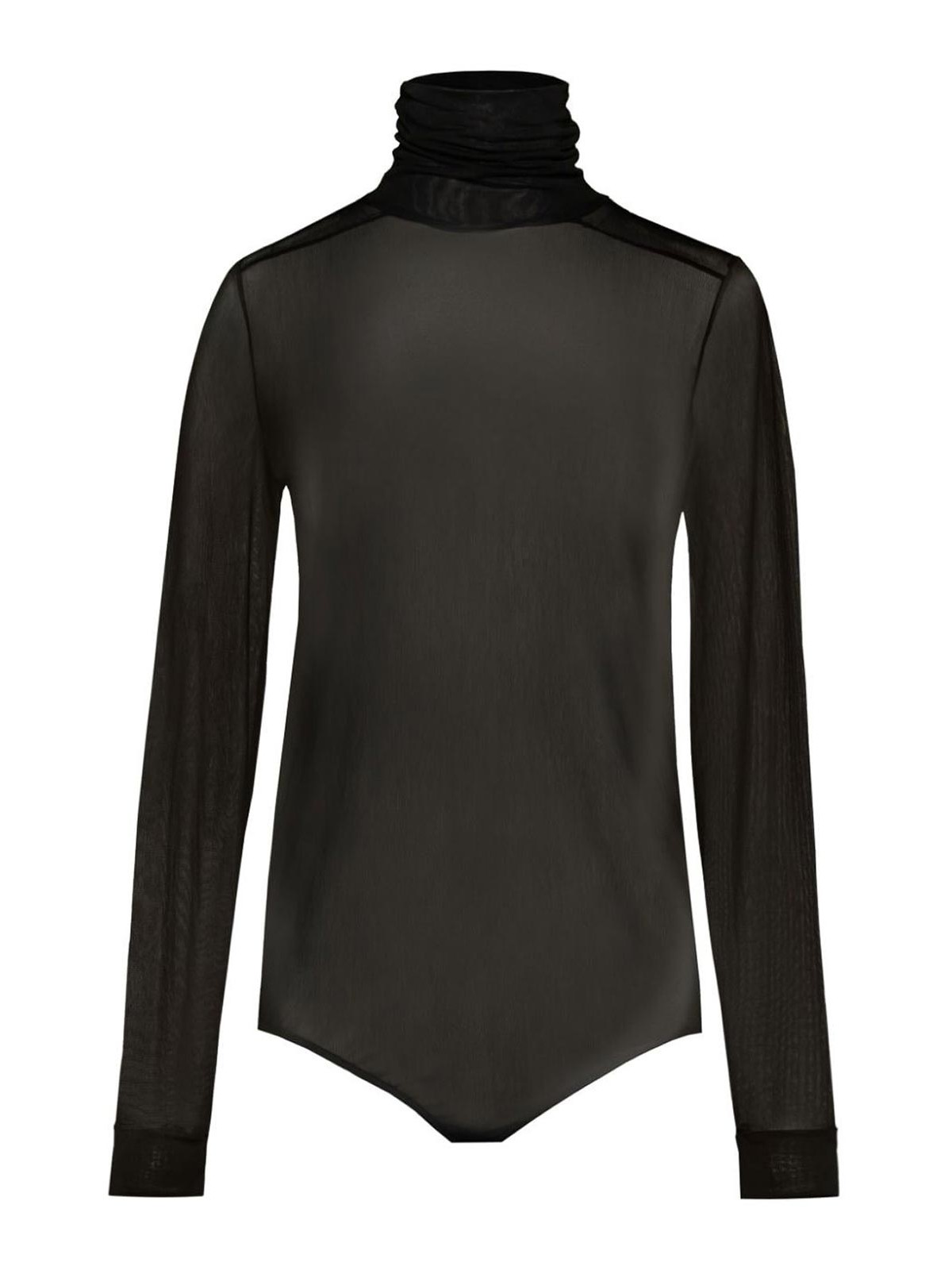 Shop Maison Margiela Four-stitch Sheer Bodysuit In Black