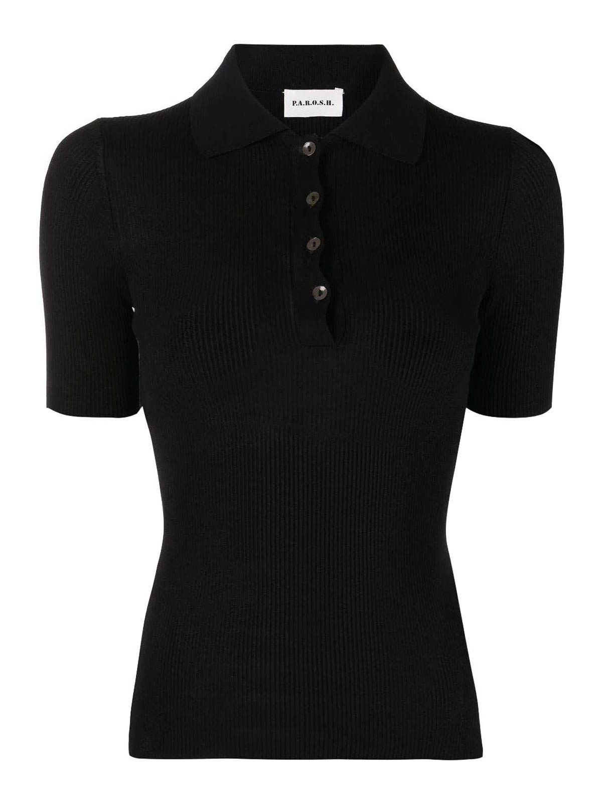 P.a.r.o.s.h Knitted Polo In Black