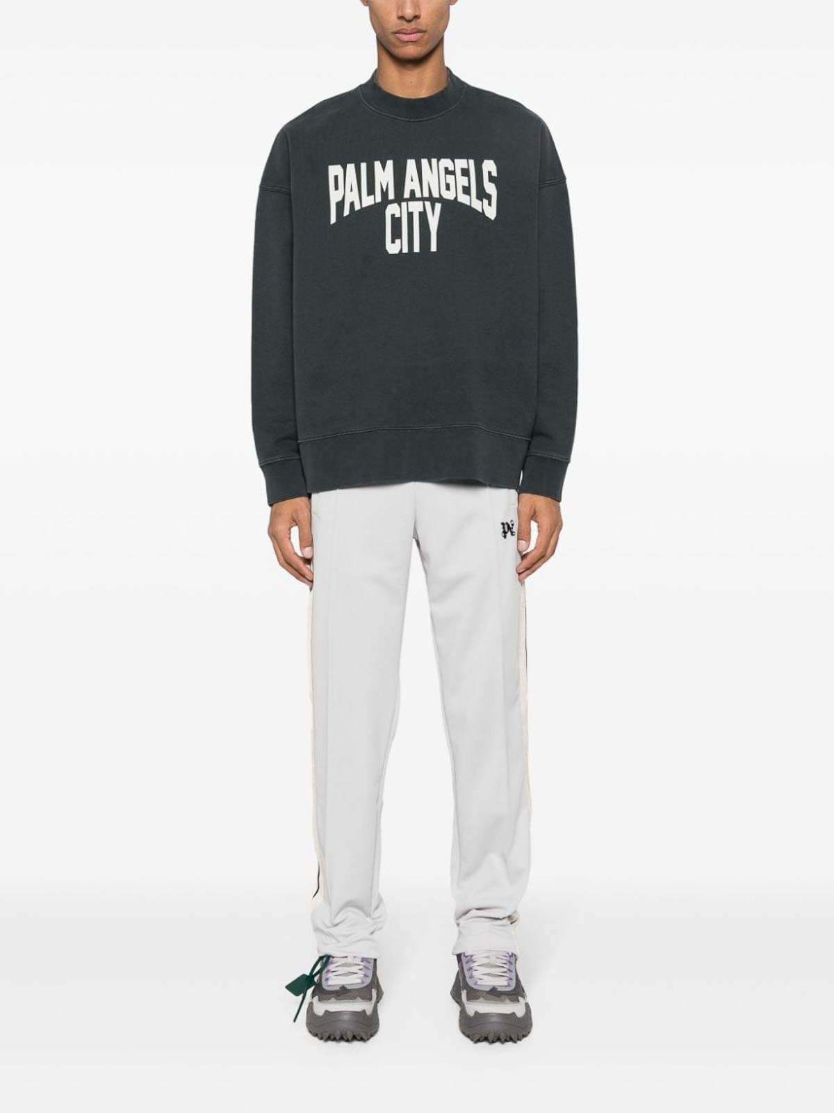 Palm Angels スウェットシャツ/セーター - グレー|PMBA074R24FLE0120701
