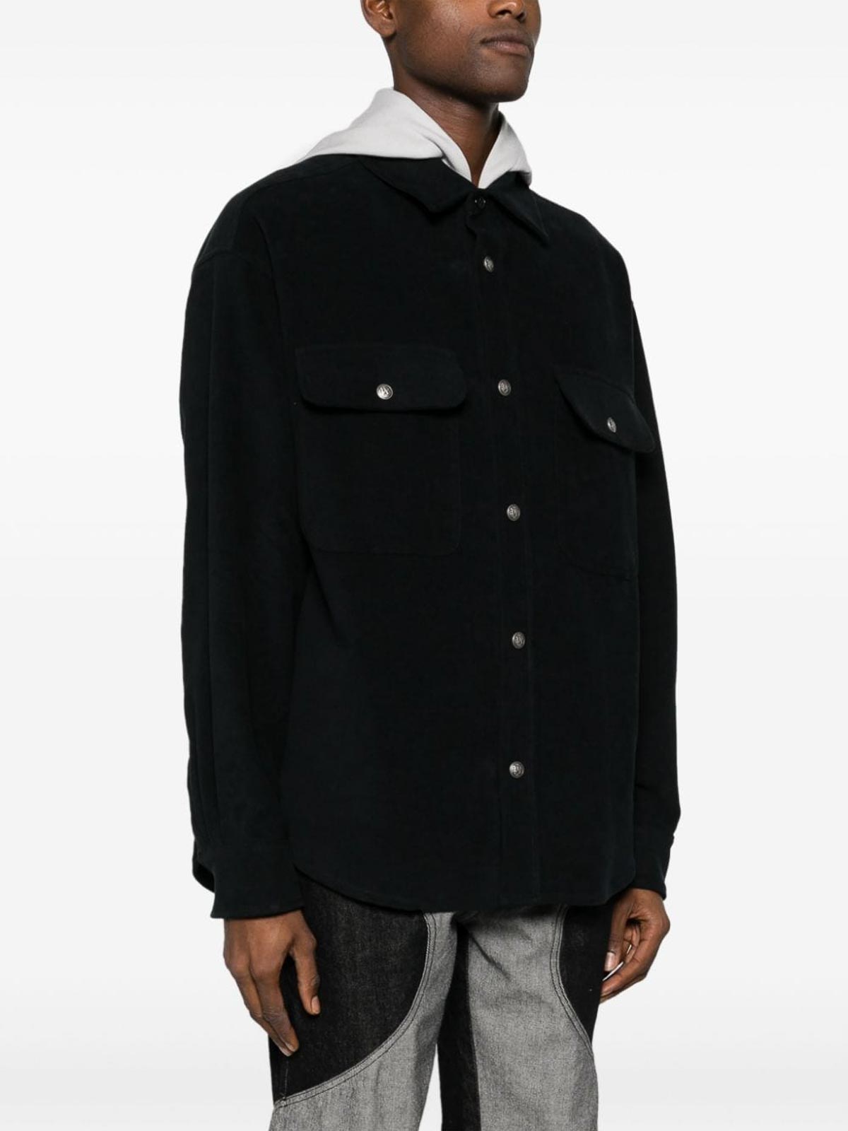 Shop Palm Angels Cotton Hooded Jacket In Black