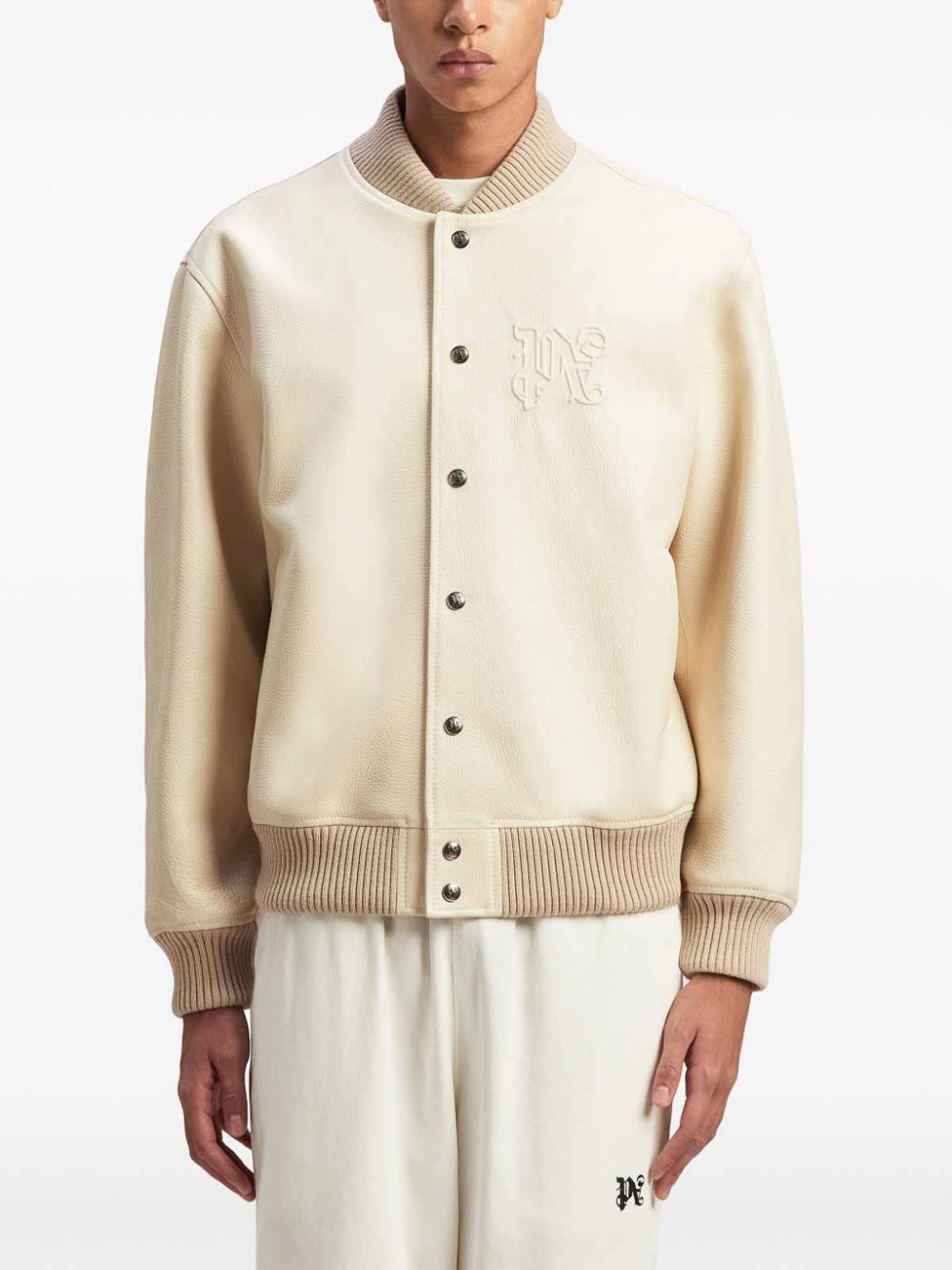 Shop Palm Angels Chaqueta Casual - Beis In Beige
