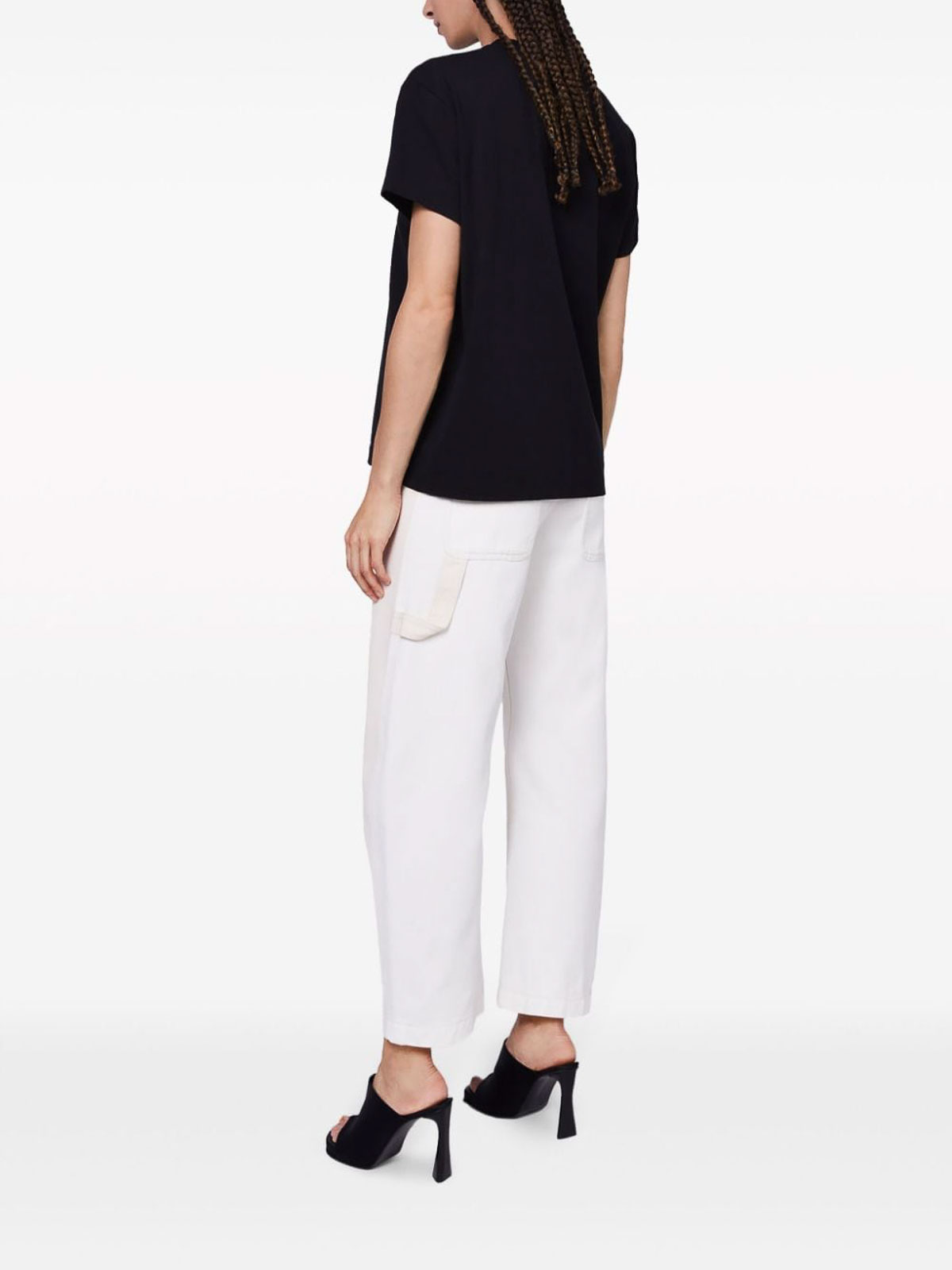 Shop Stella Mccartney Iconics Love Cotton T-shirt In Black