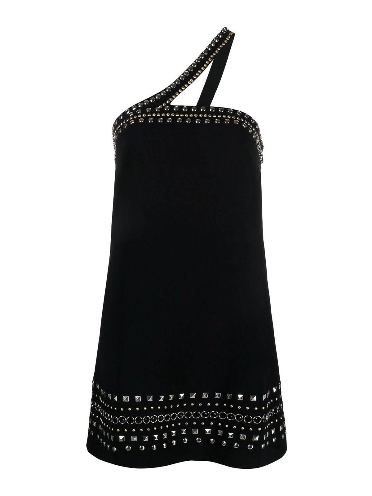 Pinko Studded one-shoulder minidress - Black|1G183G7624Z99