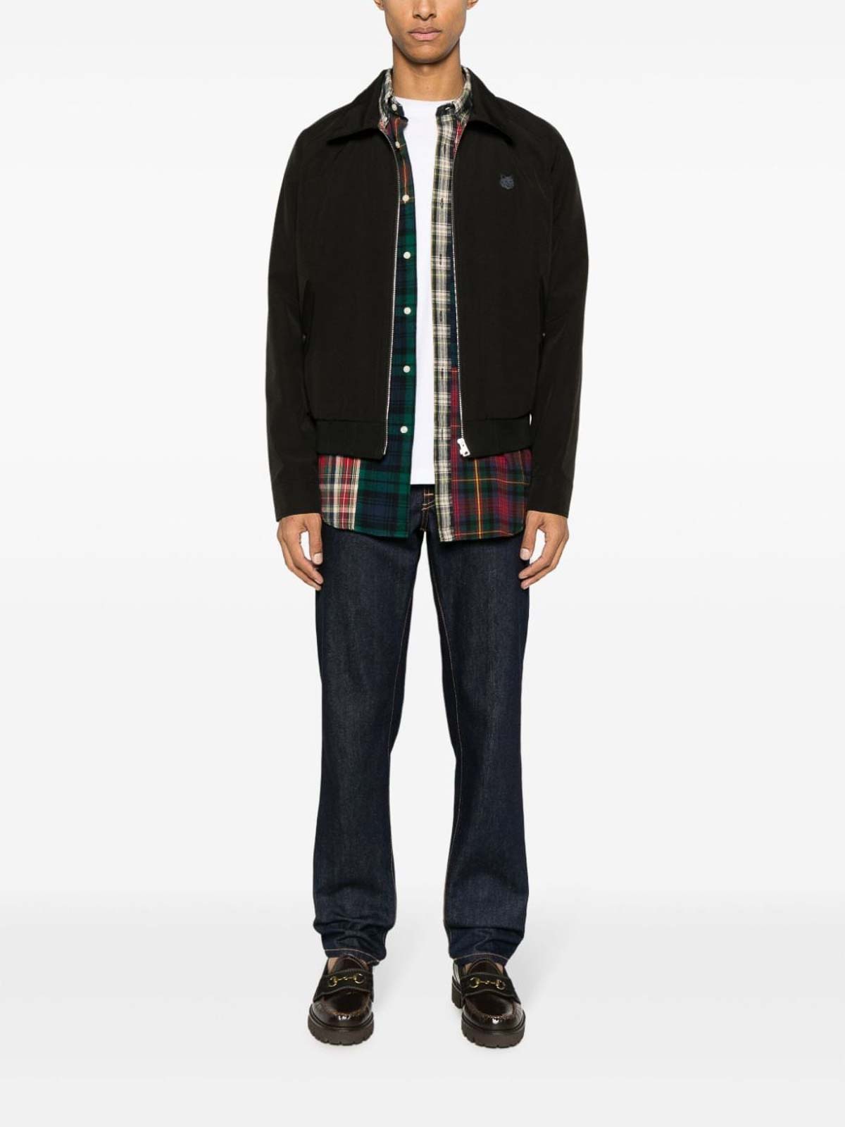 Maison Kitsuné ボンバージャケット - 黒|LM02103WQ0062P199 Maison Kitsuné ボンバージャケット - 黒|LM02103WQ0062P199
