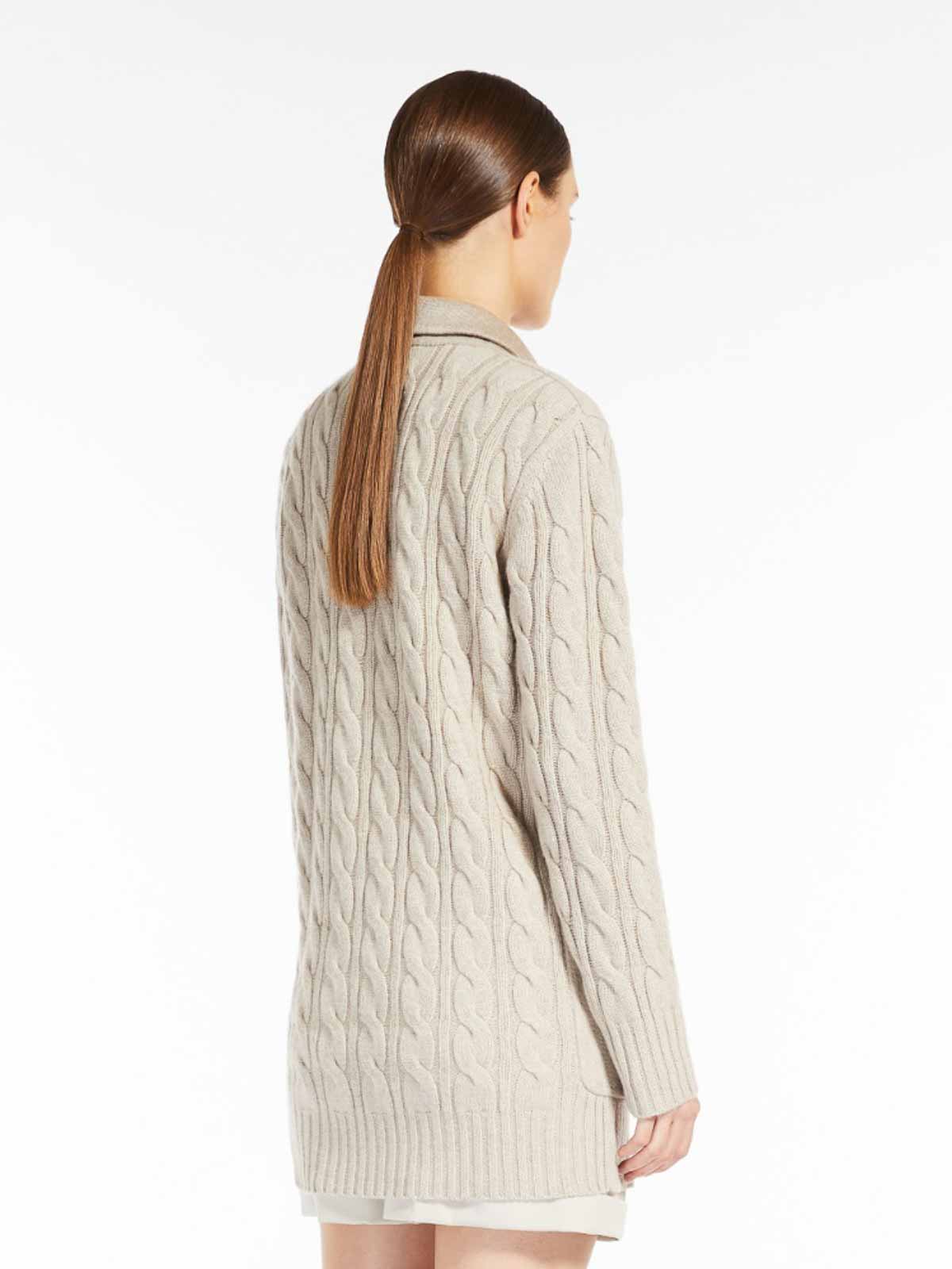 Shop Max Mara Double-breasted Cashmere Jacket In Beige