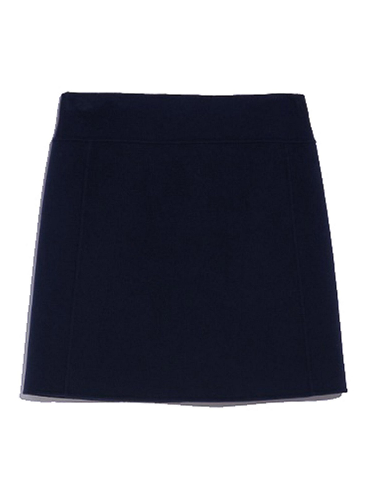 Shop Max Mara Ali Wool Bodycon Skirt In Dark Blue