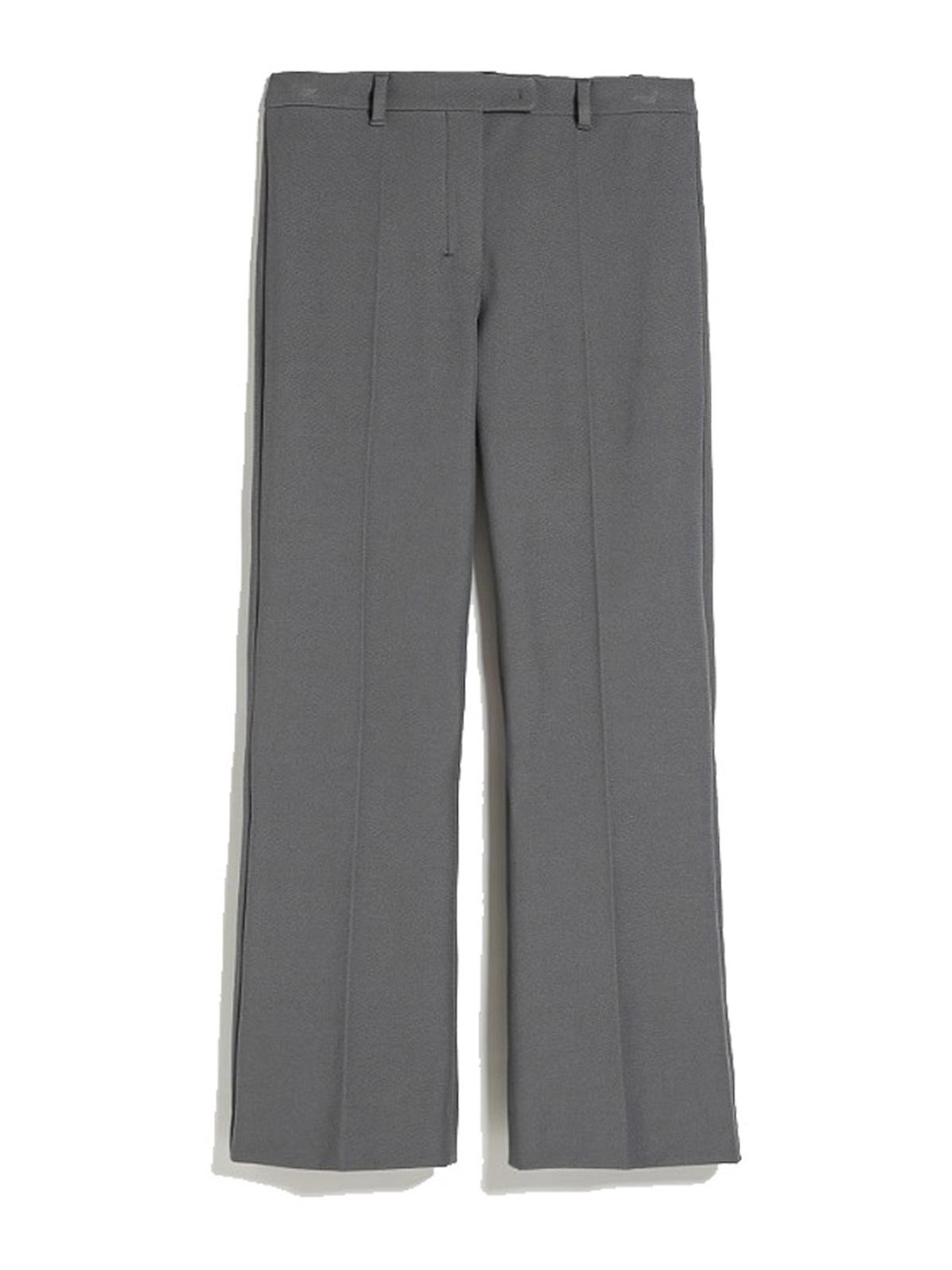 Max Mara Umanita Cotton Blend Trousers In Grey