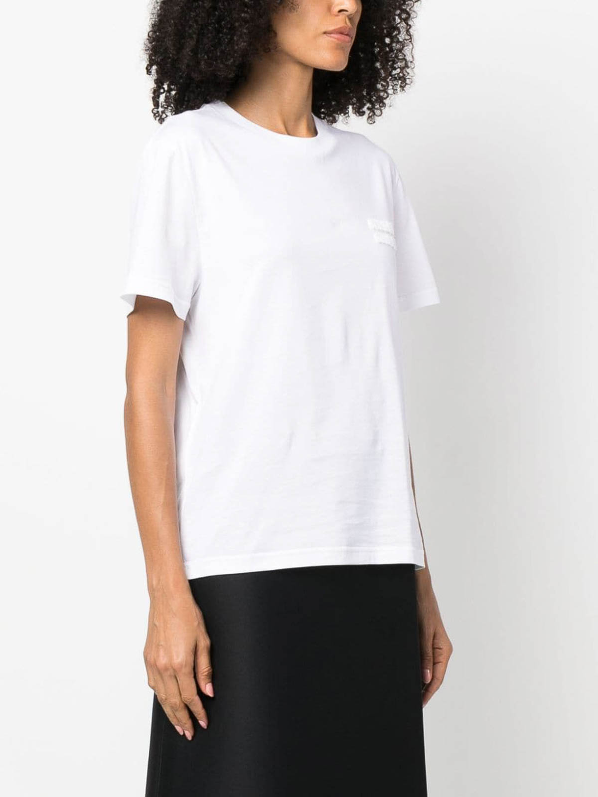 Miu Miu Miu miu logo-embroidered cotton t-shirt