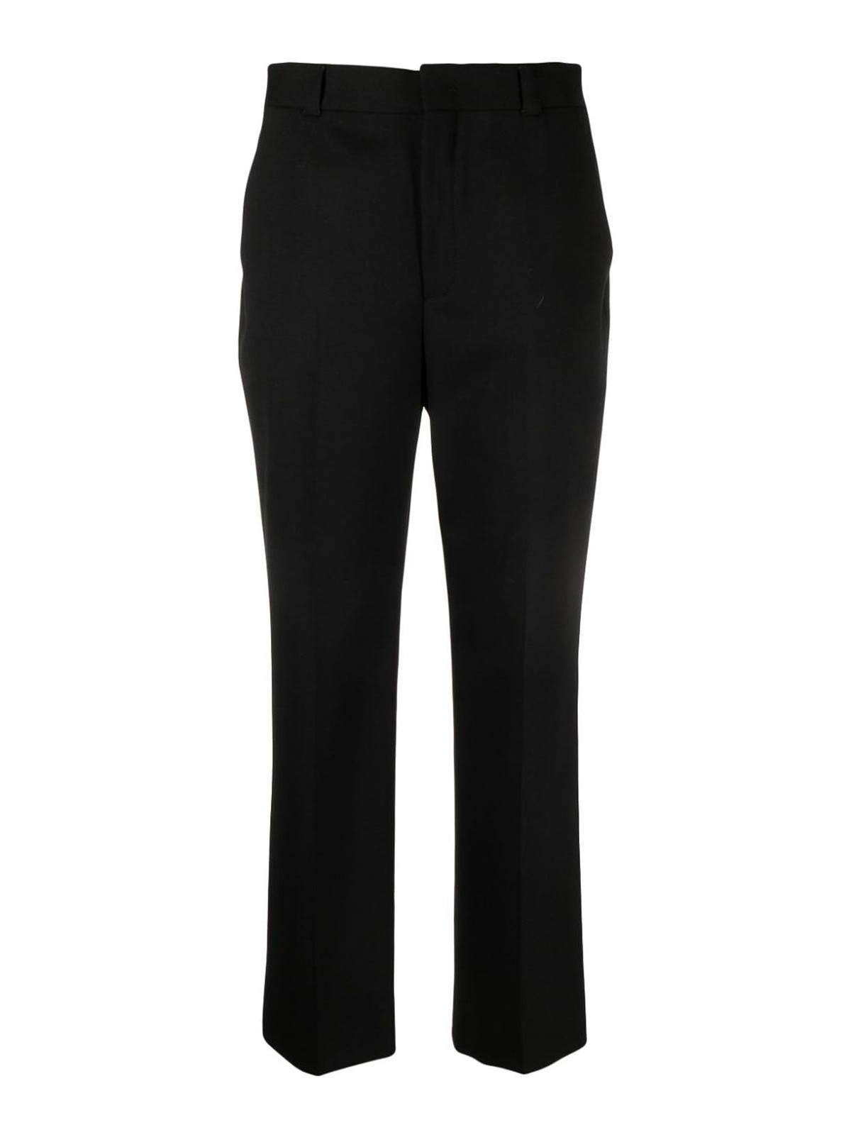 Miu Miu High-waisted Cropped Trousers In Black