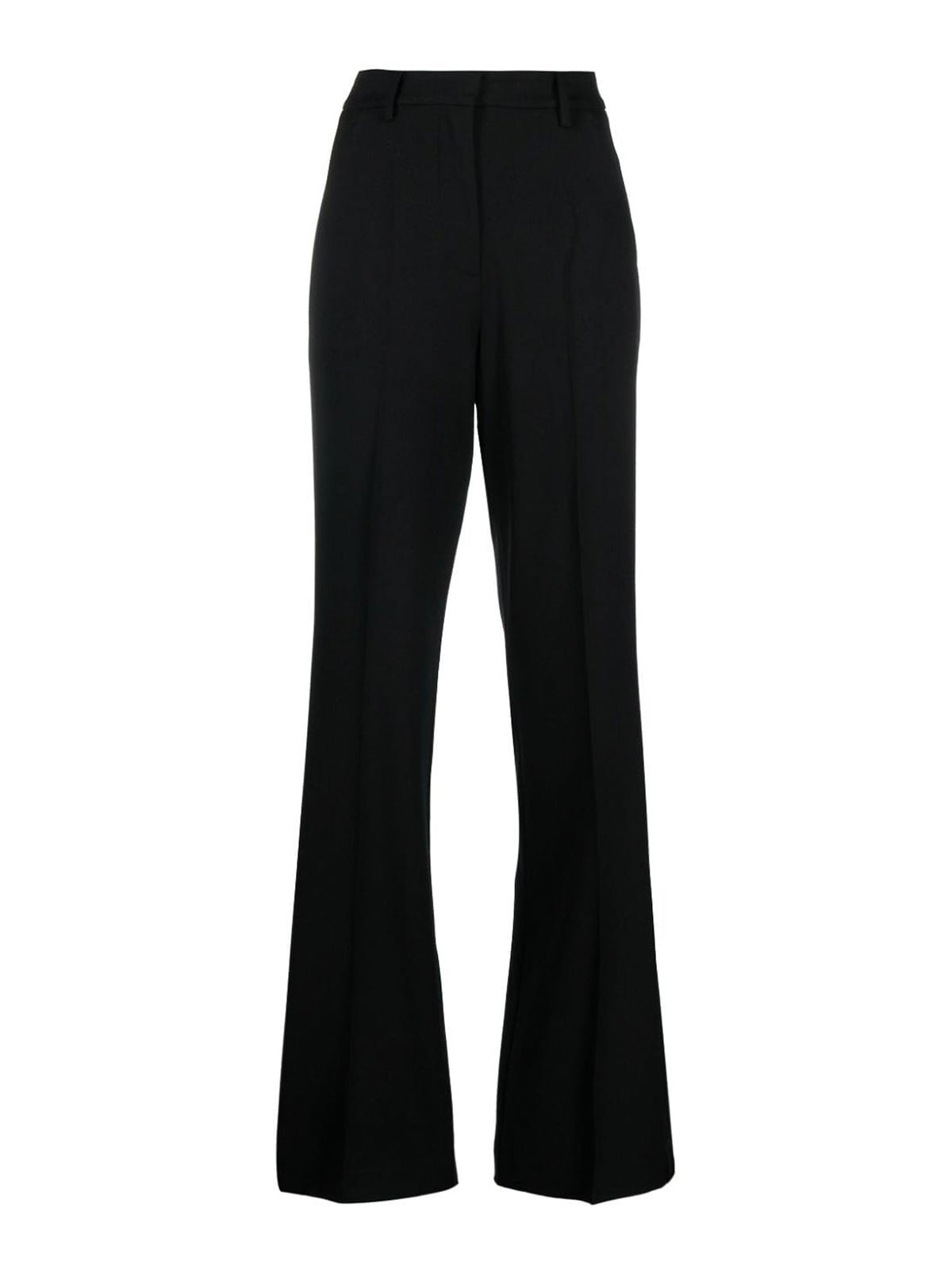 Shop P.a.r.o.s.h Straight-leg Tailored Trousers In Black