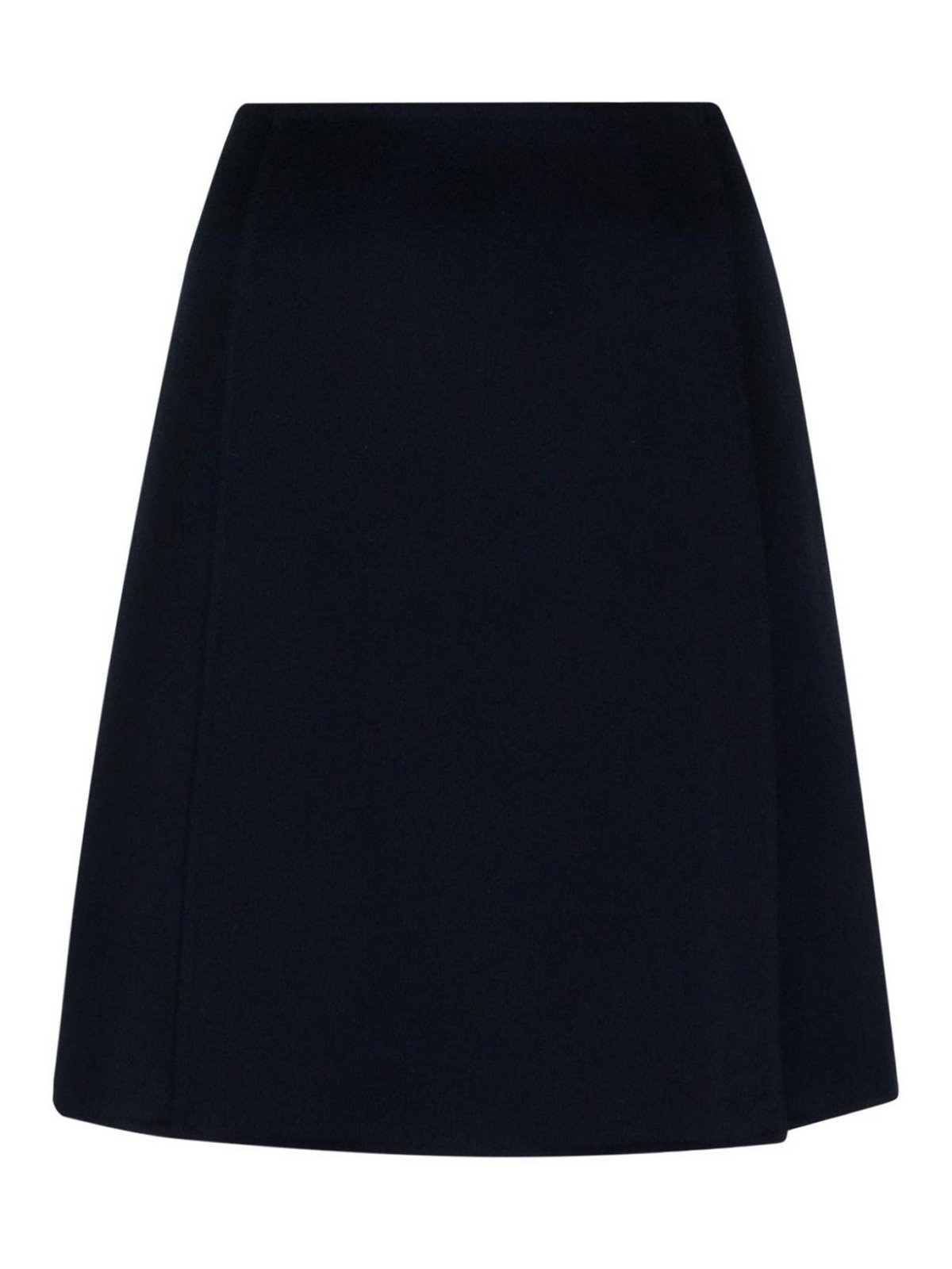 Shop P.a.r.o.s.h High-waist Wool Skirt In Blue