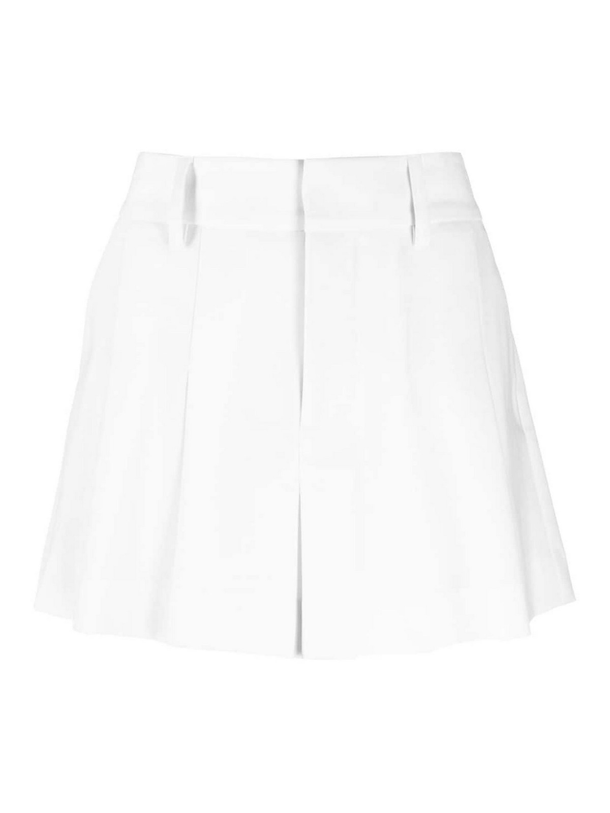 Shop P.a.r.o.s.h Pleated Mid-rise Mini Skirt In White