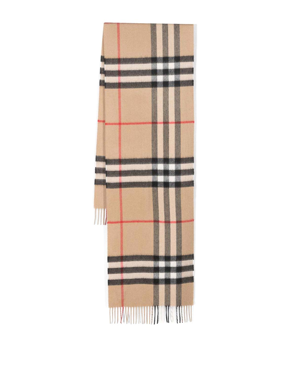 Shop Burberry Vintage-check Cashmere Scarf In Beige