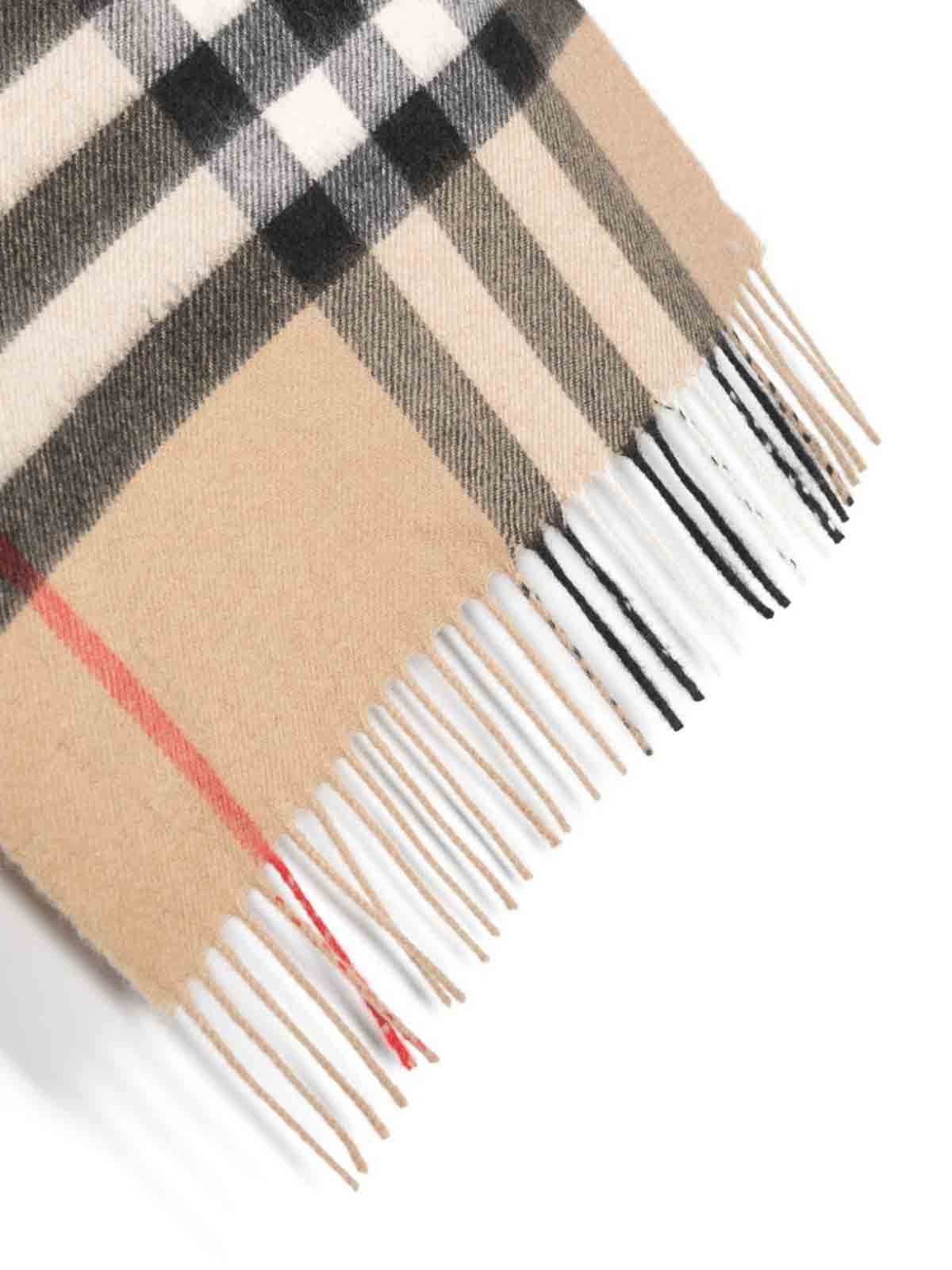Shop Burberry Vintage-check Cashmere Scarf In Beige
