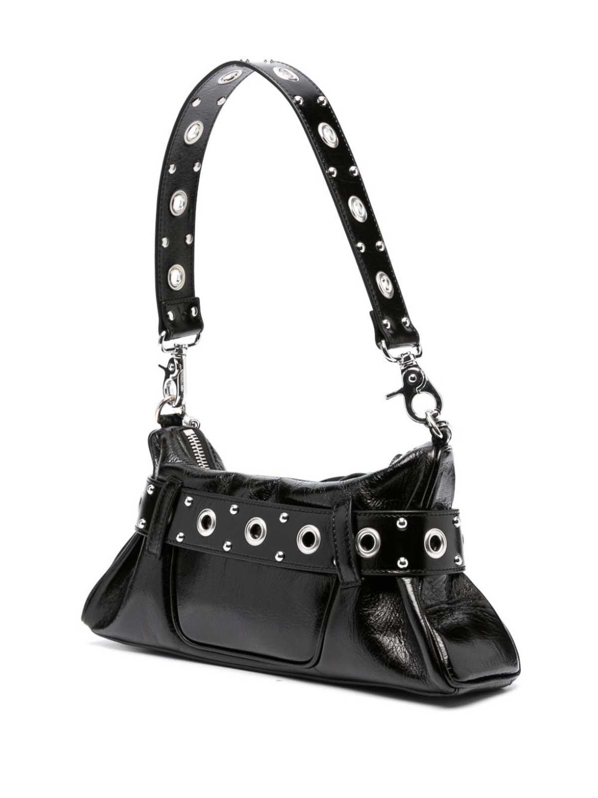 Shop Dsquared2 Gothic Leather Shoulder Bag In Black