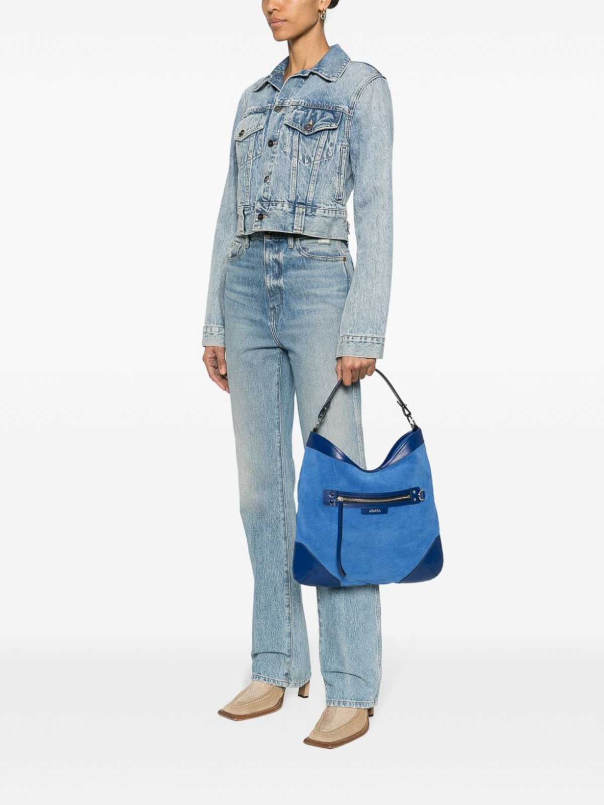 Shop Isabel Marant Botsy Day Shoulder Bag In Blue