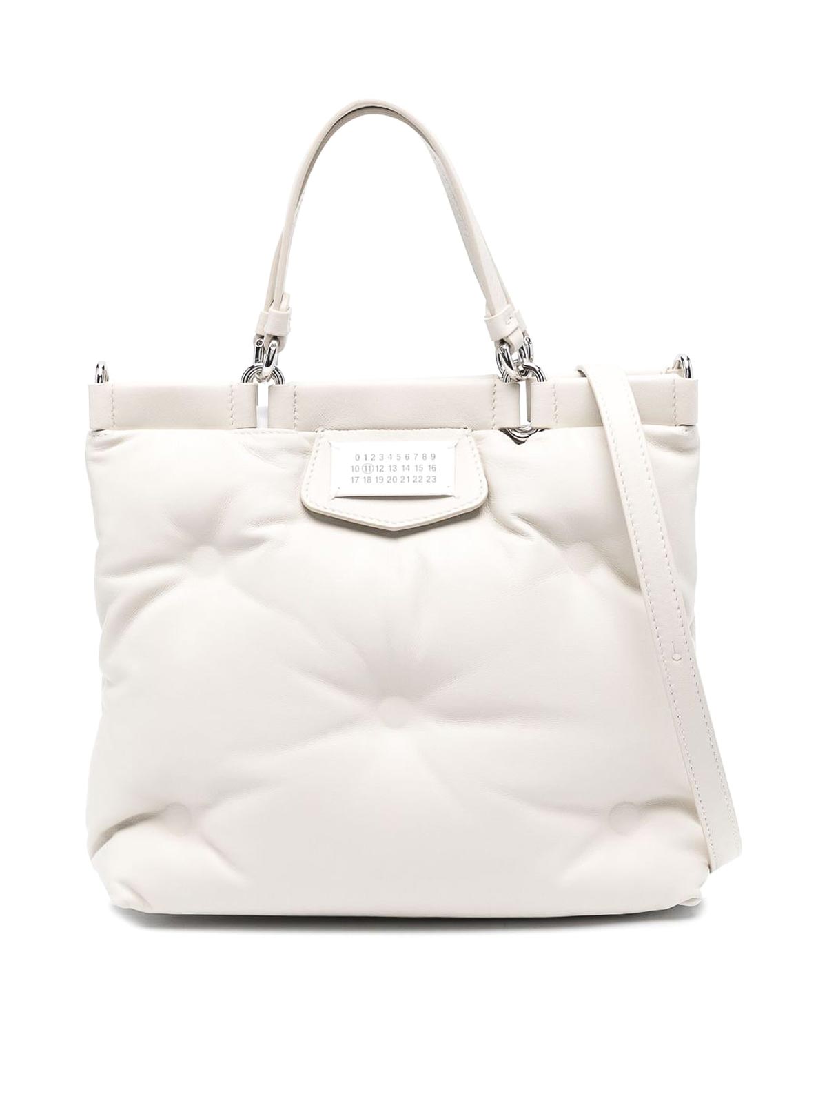 Shop Maison Margiela Glam Slam Classique Tote Bag In White