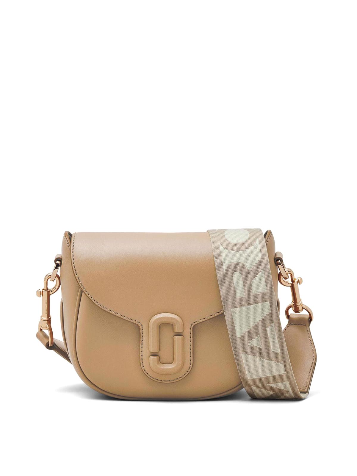 Shop Marc Jacobs Small Saddle Crossbody Bag In Camel
