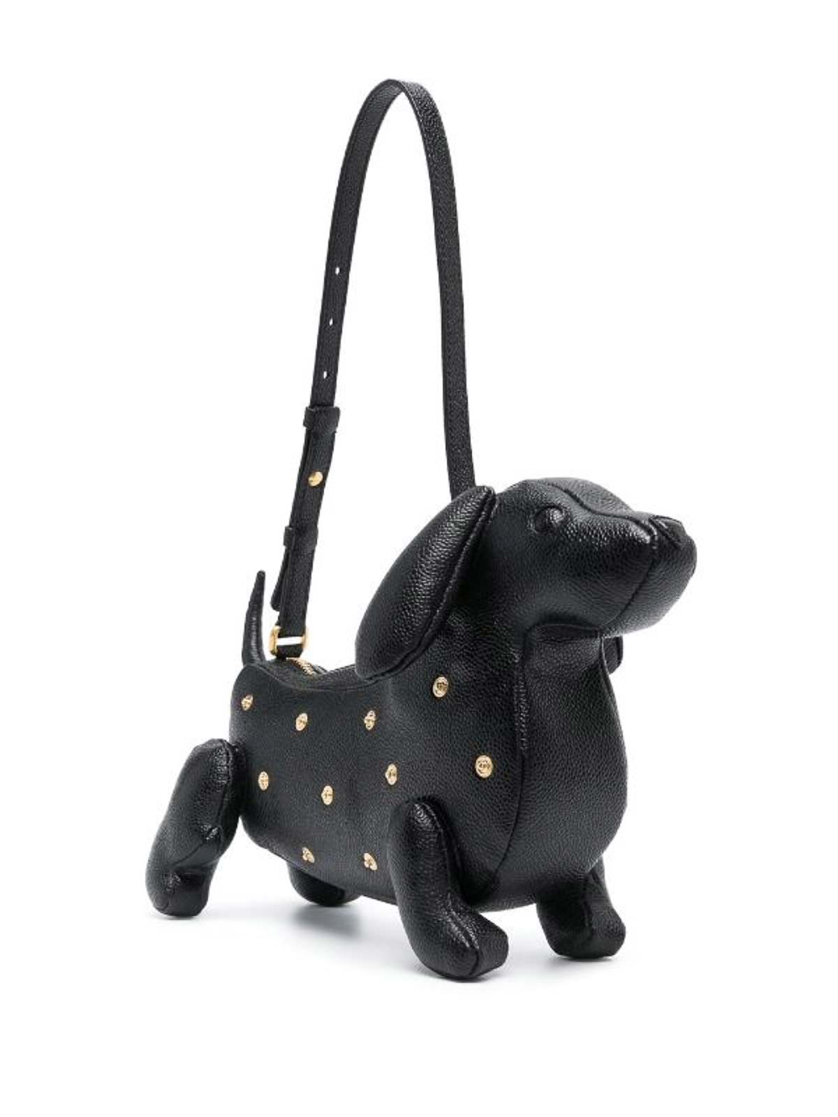 Thom Browne Hector leather shoulder bag - Black