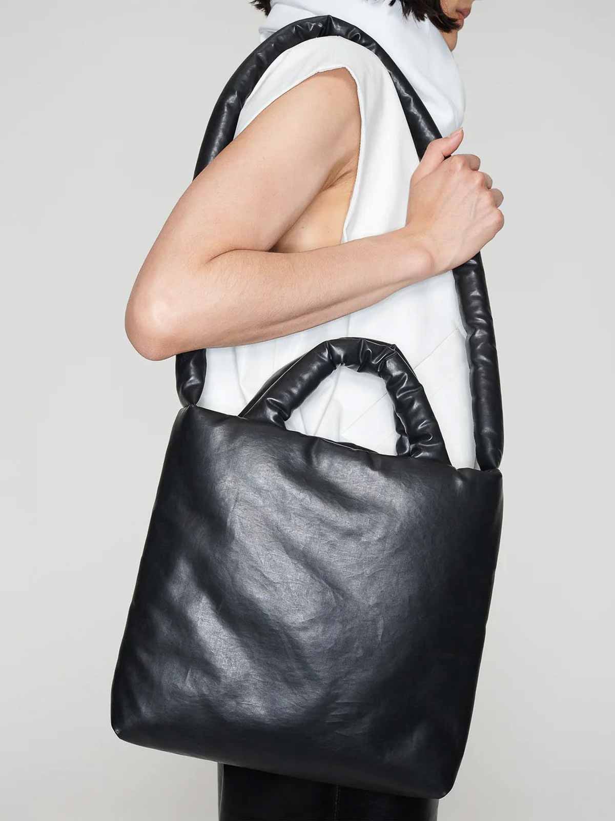 Shop Kassl Editions Kassl Leather Lacquer Bag In Black