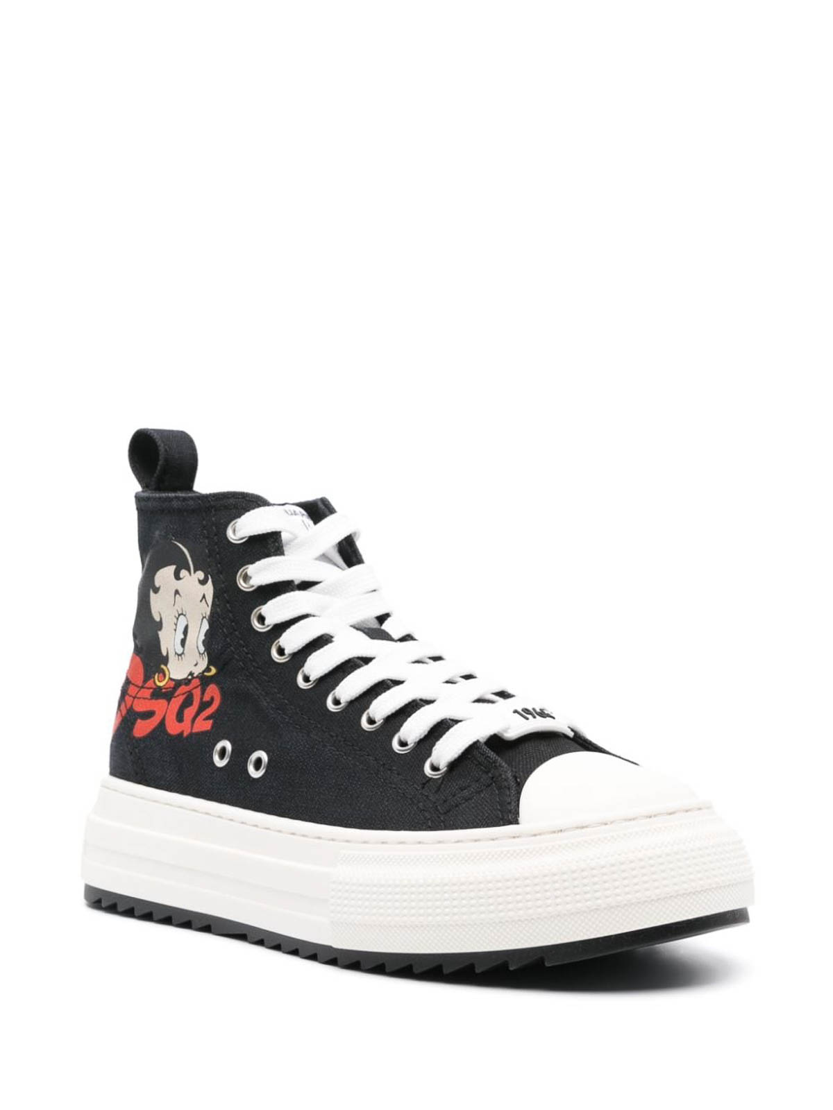 Shop Dsquared2 Betty Boop Berlin Sneakers In Black
