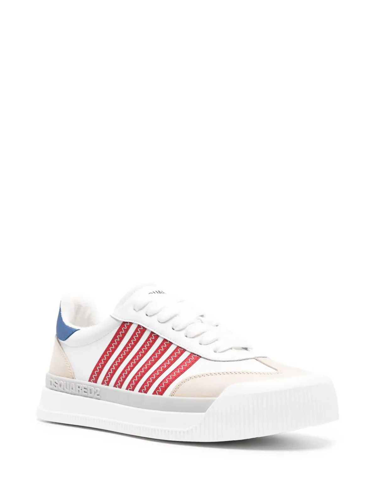 Shop Dsquared2 New Jersey Leather Sneakers In White