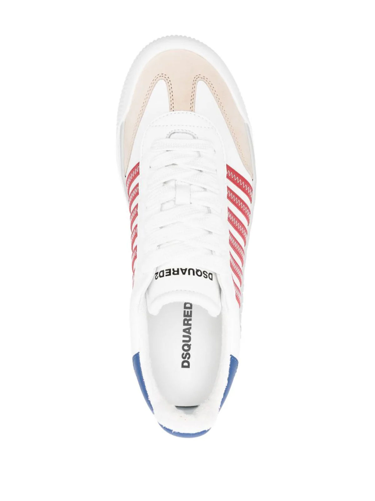 Shop Dsquared2 New Jersey Leather Sneakers In White