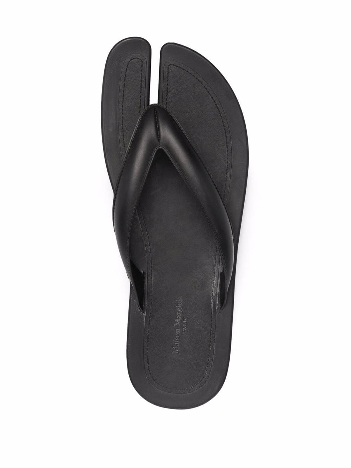 Shop Maison Margiela Tabi Open-toe Flip-flops In Black