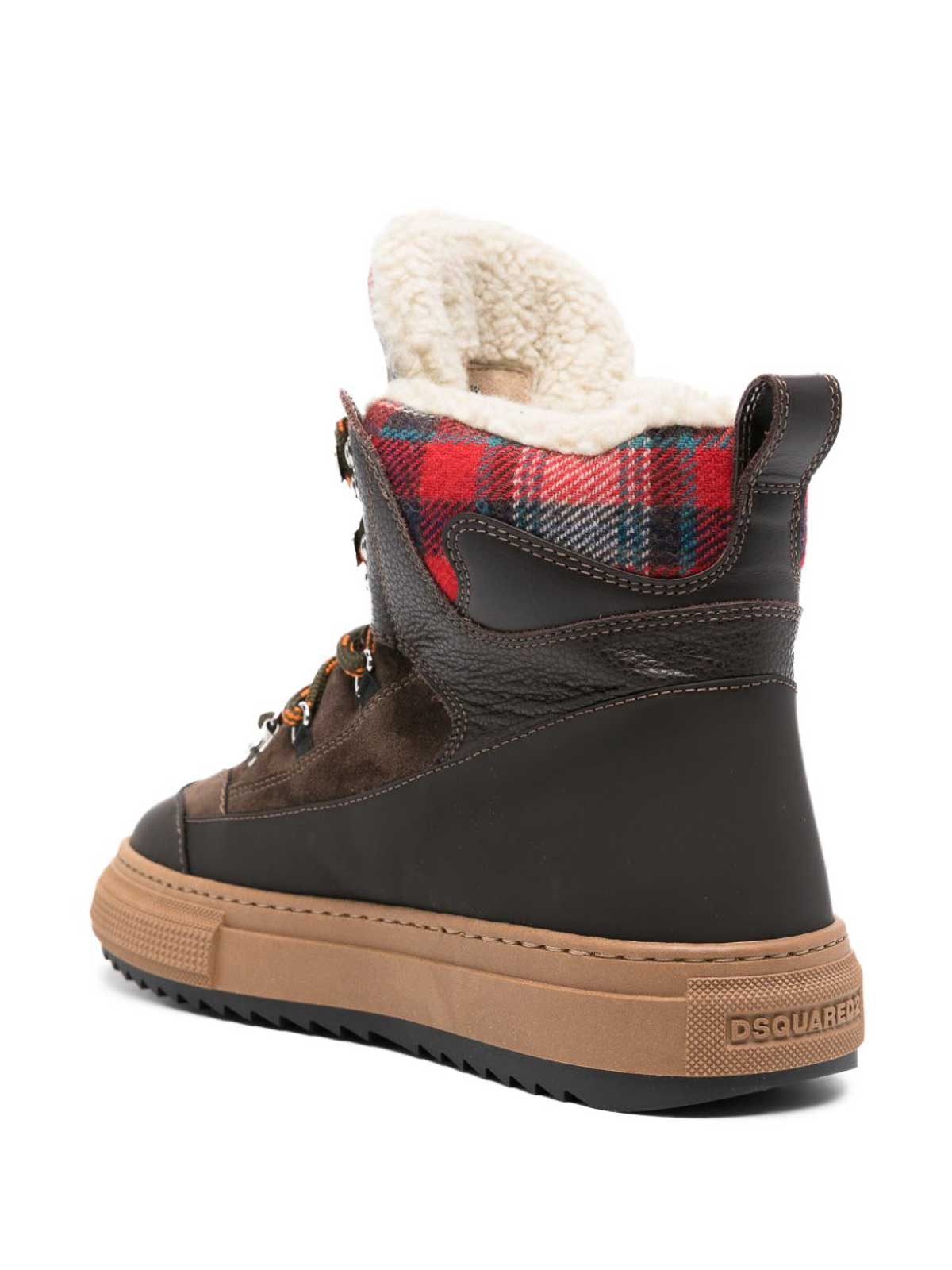Shop Dsquared2 Lace-up High Top Boots In Brown