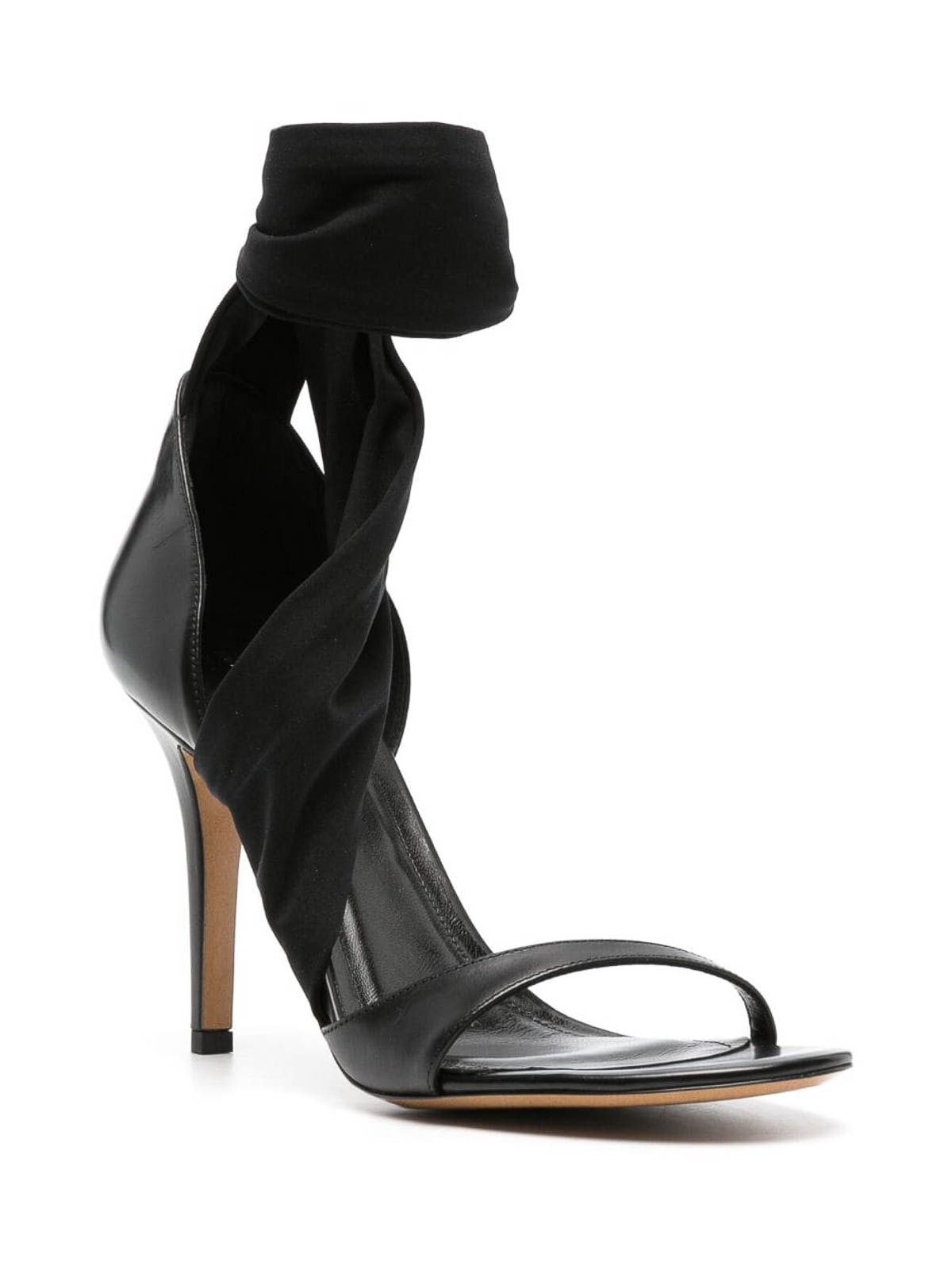 Shop Isabel Marant Askja 105mm Leather Sandals In Black