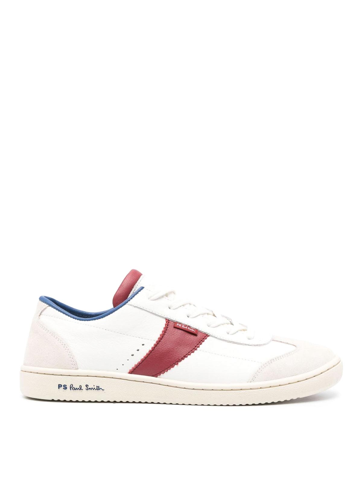 Shop Paul Smith Muller Panelled Leather Sneakers In White