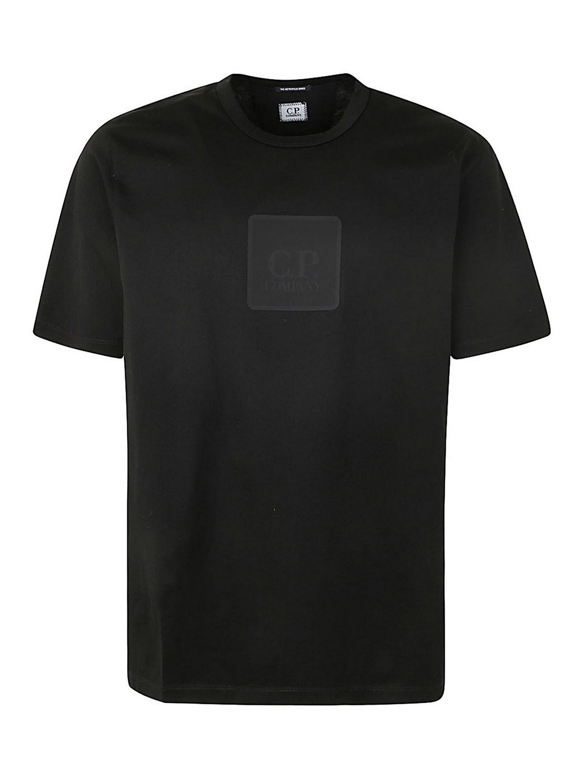 Shop C.p. Company Jersey Logo T-shirt In Black