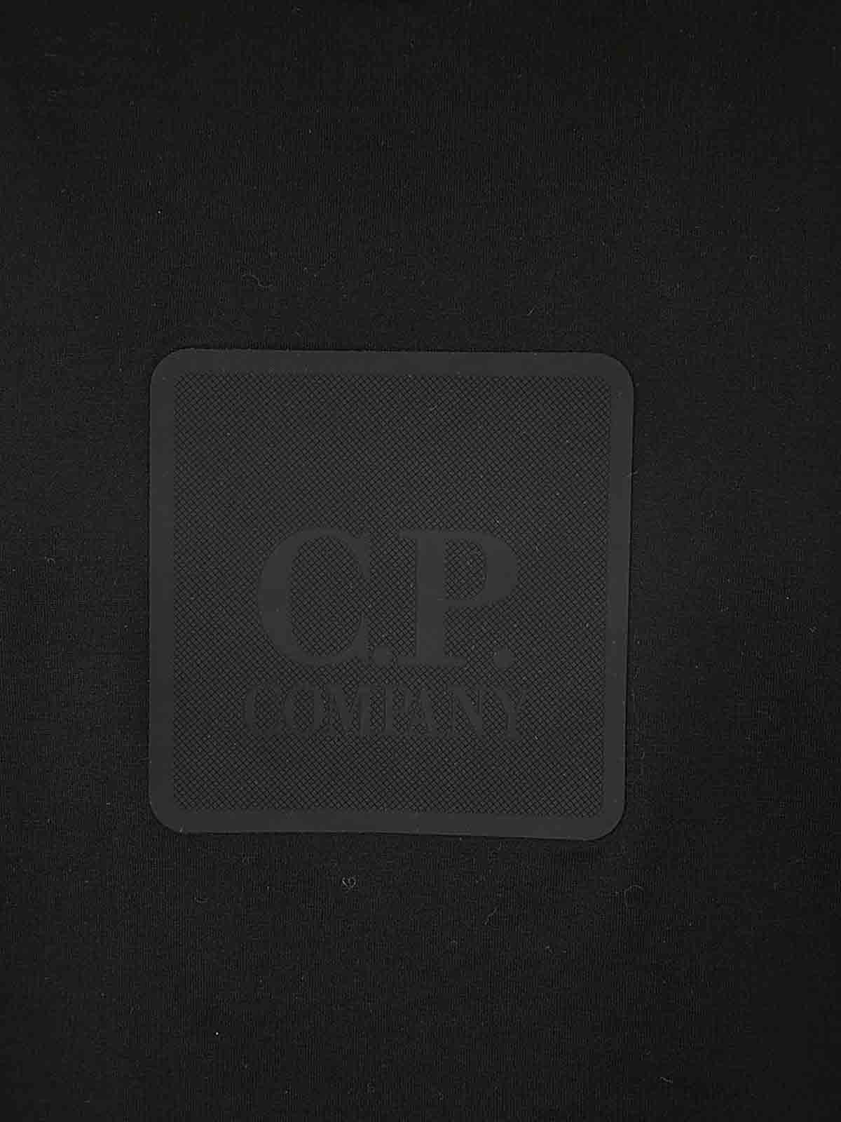 Shop C.p. Company Jersey Logo T-shirt In Black
