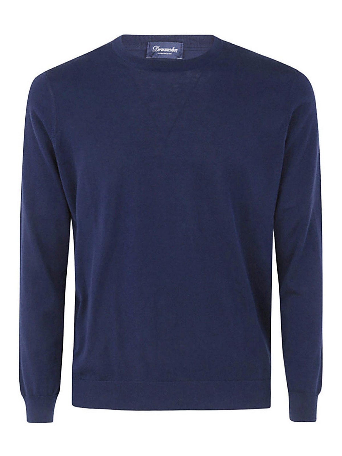 Shop Drumohr Long Sleeves Sweater In Blue