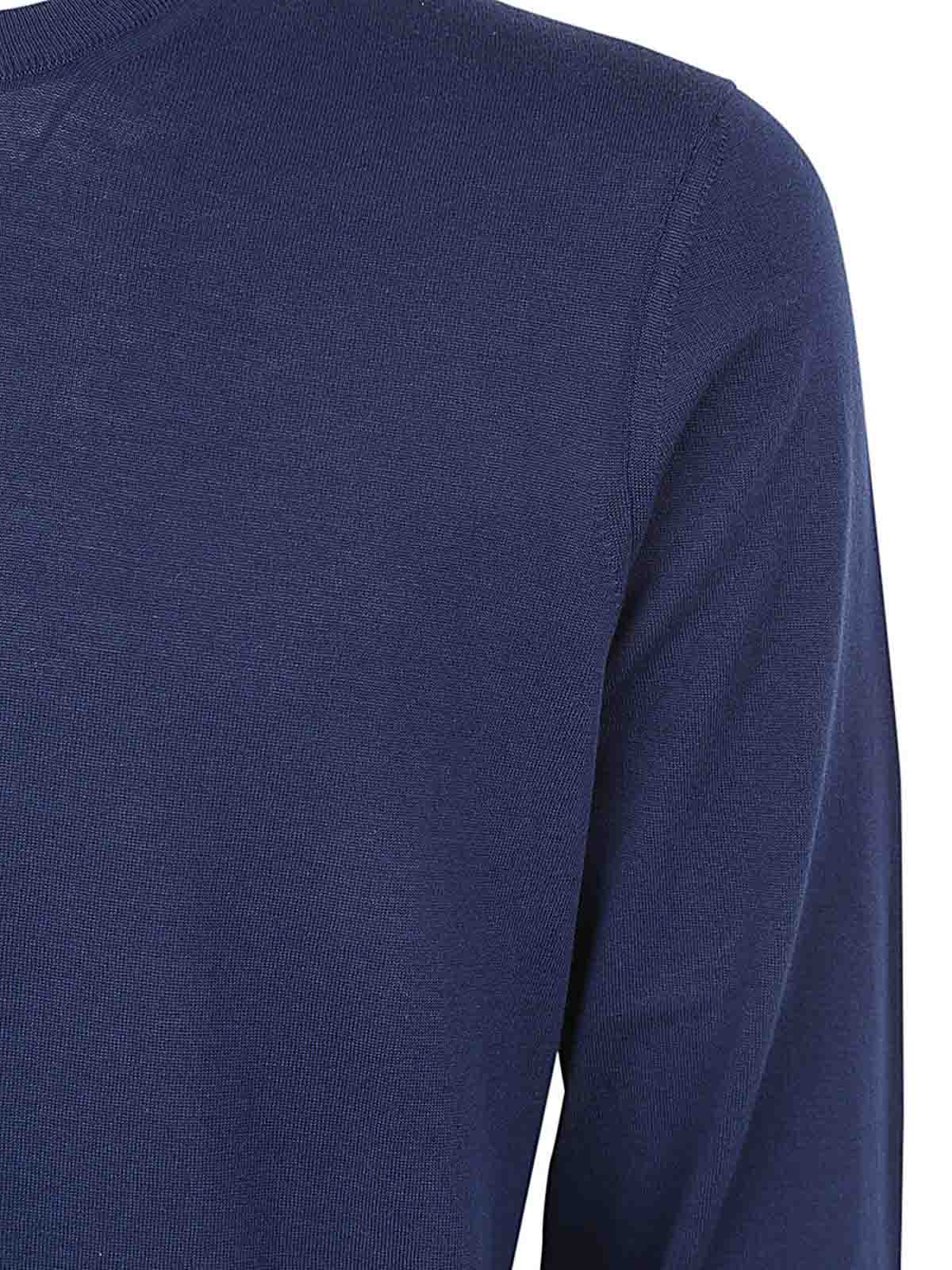 Shop Drumohr Long Sleeves Sweater In Blue