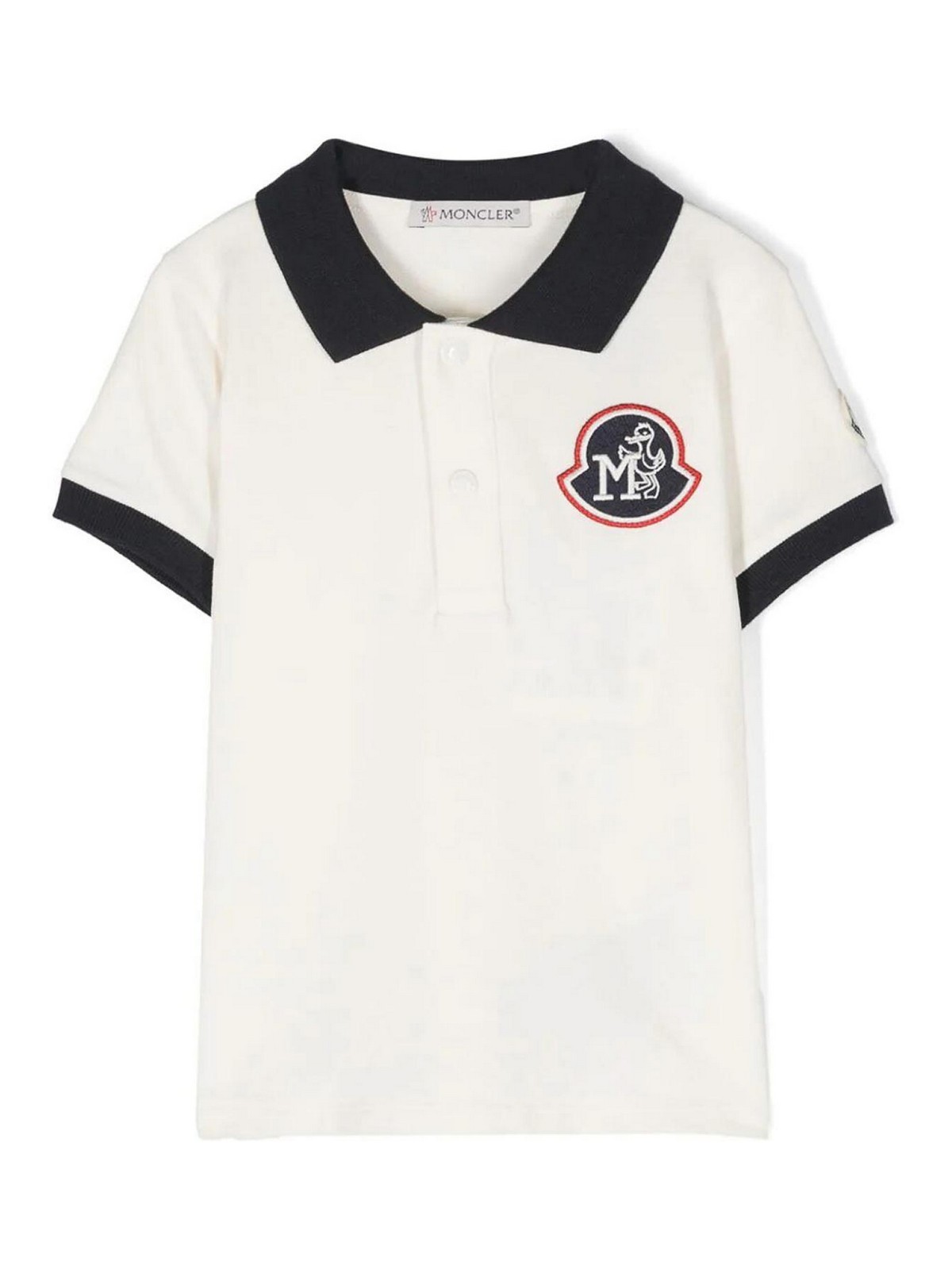 Moncler Kids' Ss Polo In White