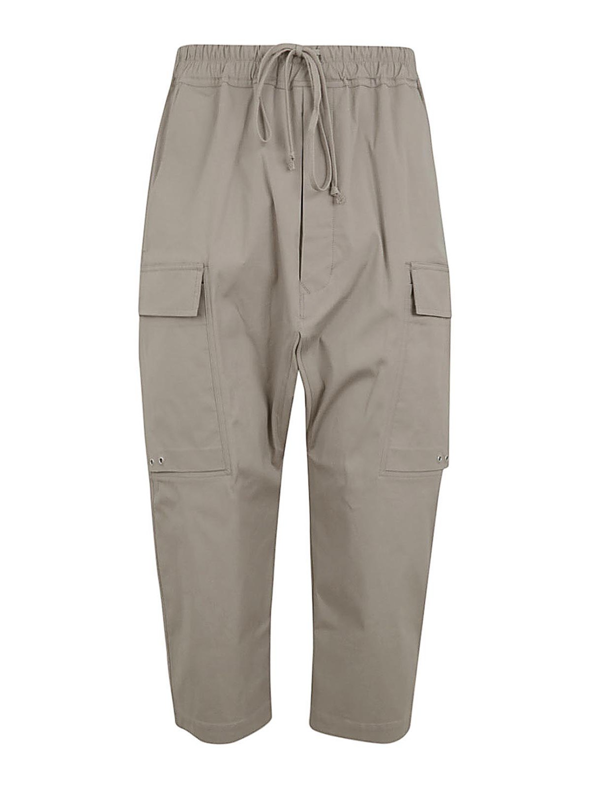 Shop Rick Owens Cargo Cropped Trousers In Grey