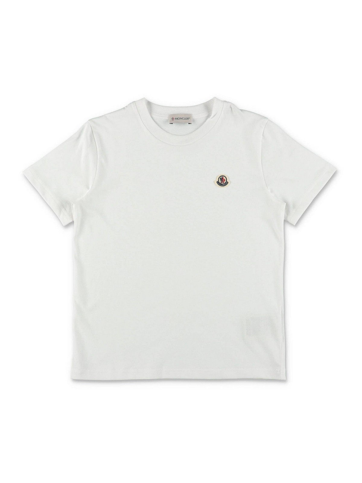 Moncler Kids' White Cotton Jersey Boy  T-shirt