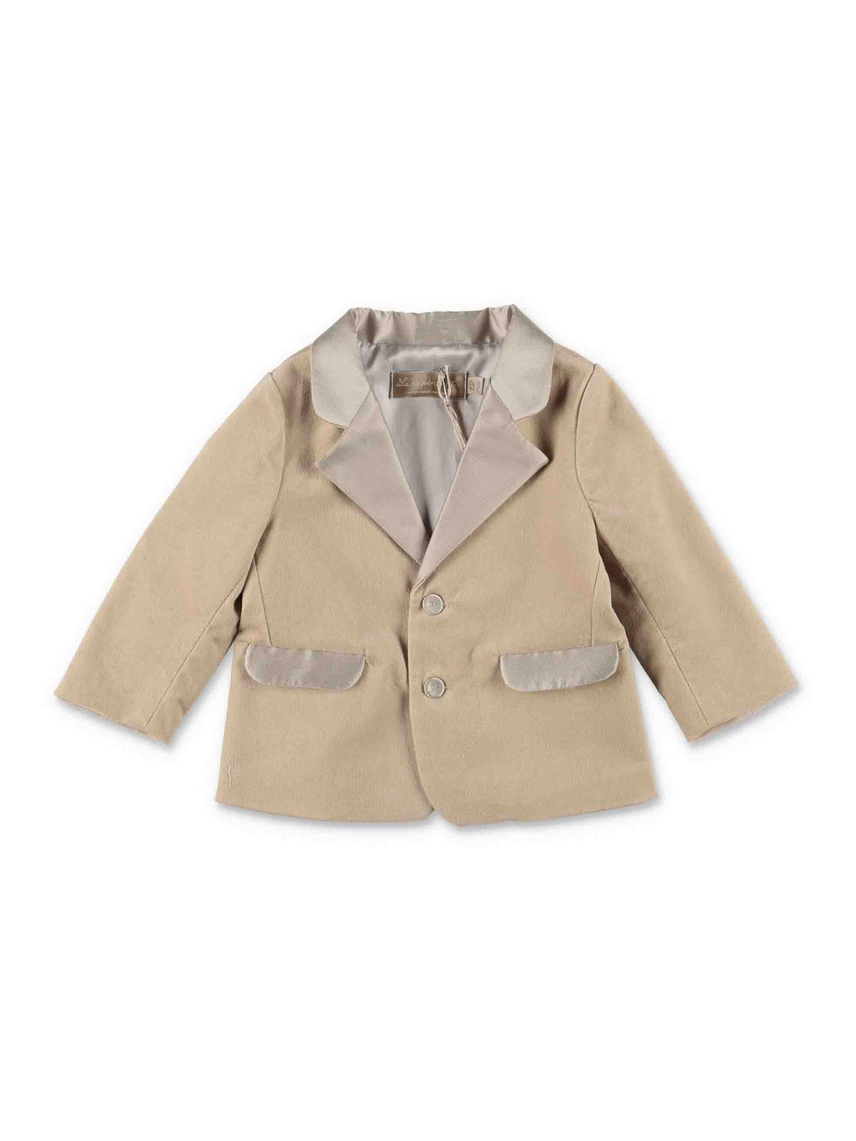 La Stupenderia Kids' Beige Cotton Velvet Jacket