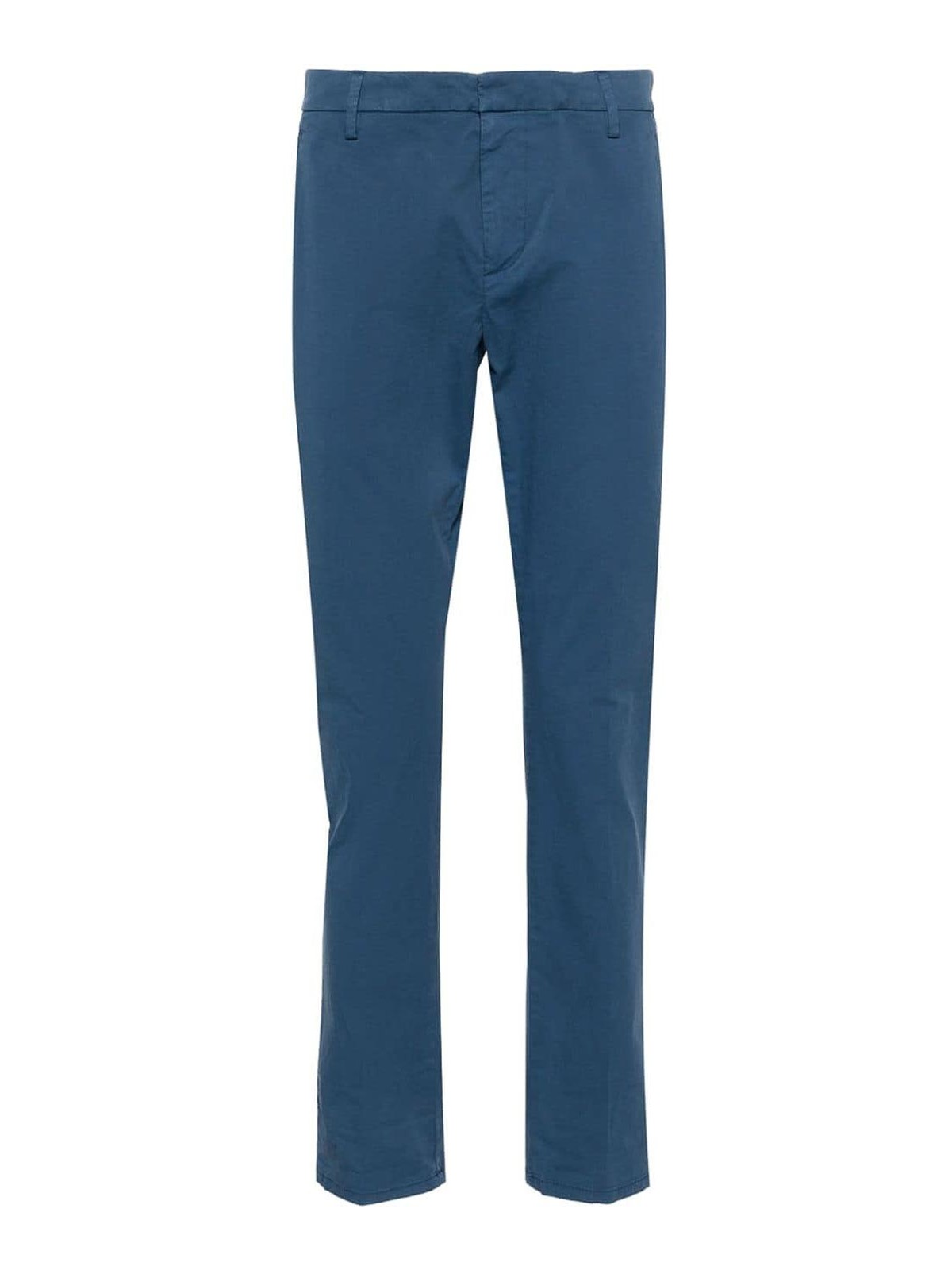 Shop Dondup Slim Fit Trousers In Blue