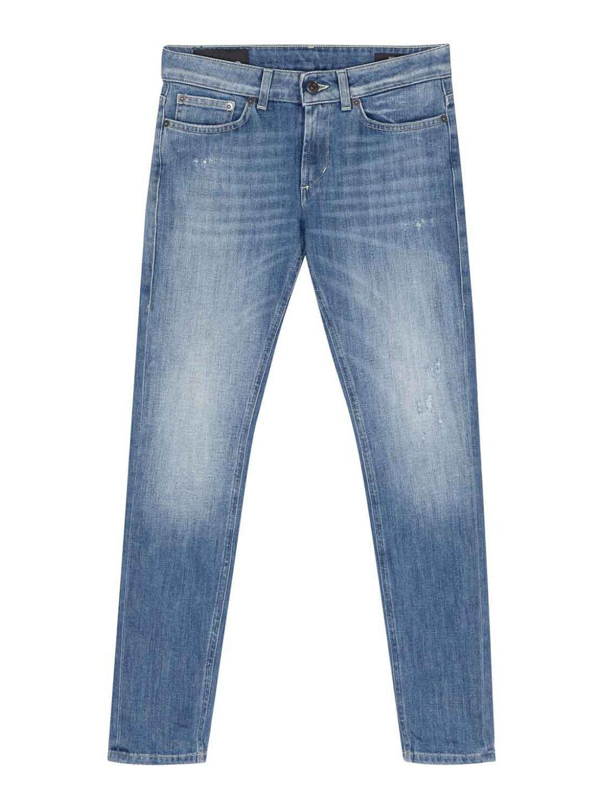Shop Dondup Aged Effect Jeans In Blue